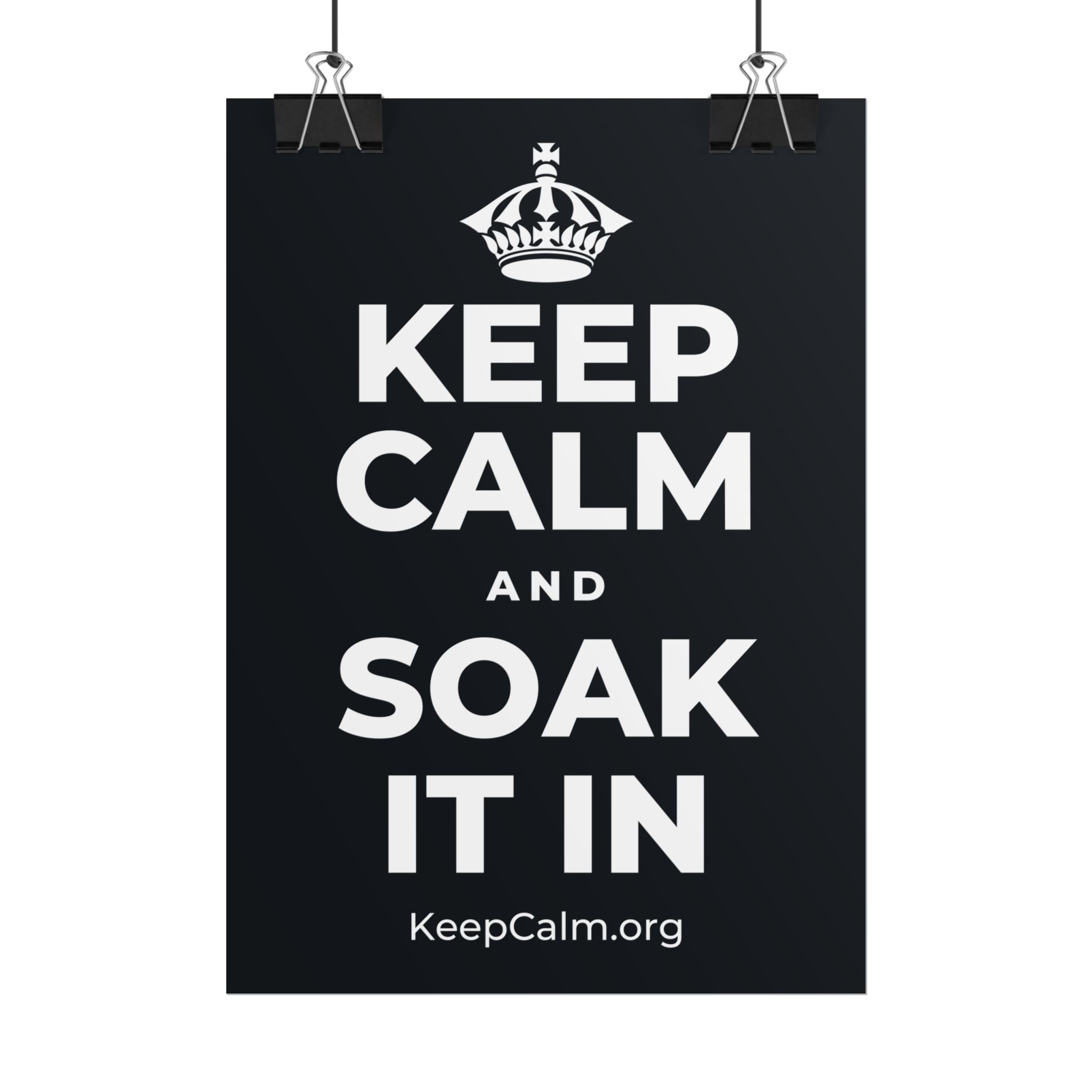 KEEP CALM AND SOAK IT IN Poster (Dark)