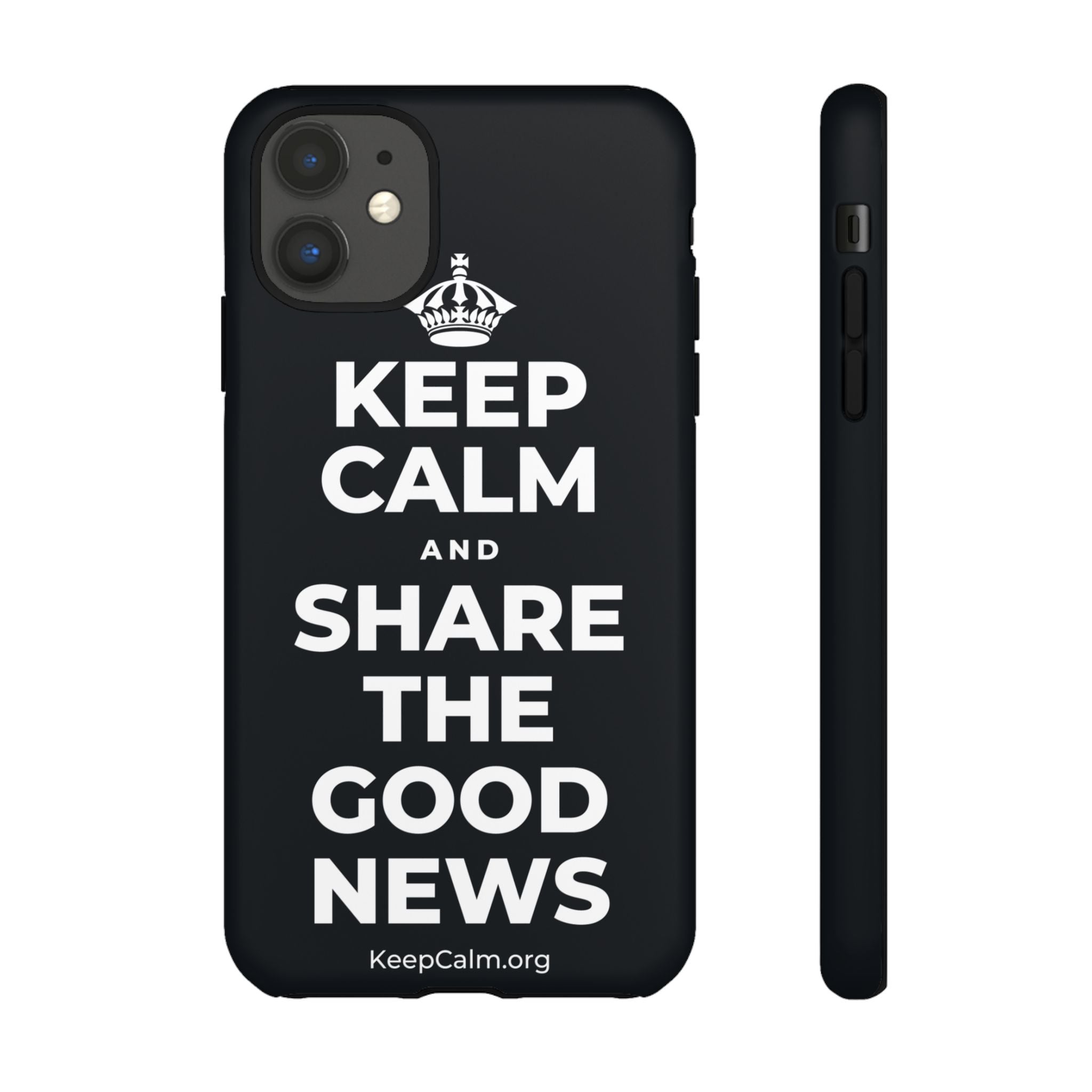 KEEP CALM AND SHARE THE GOOD NEWS Phone Case (Dark)