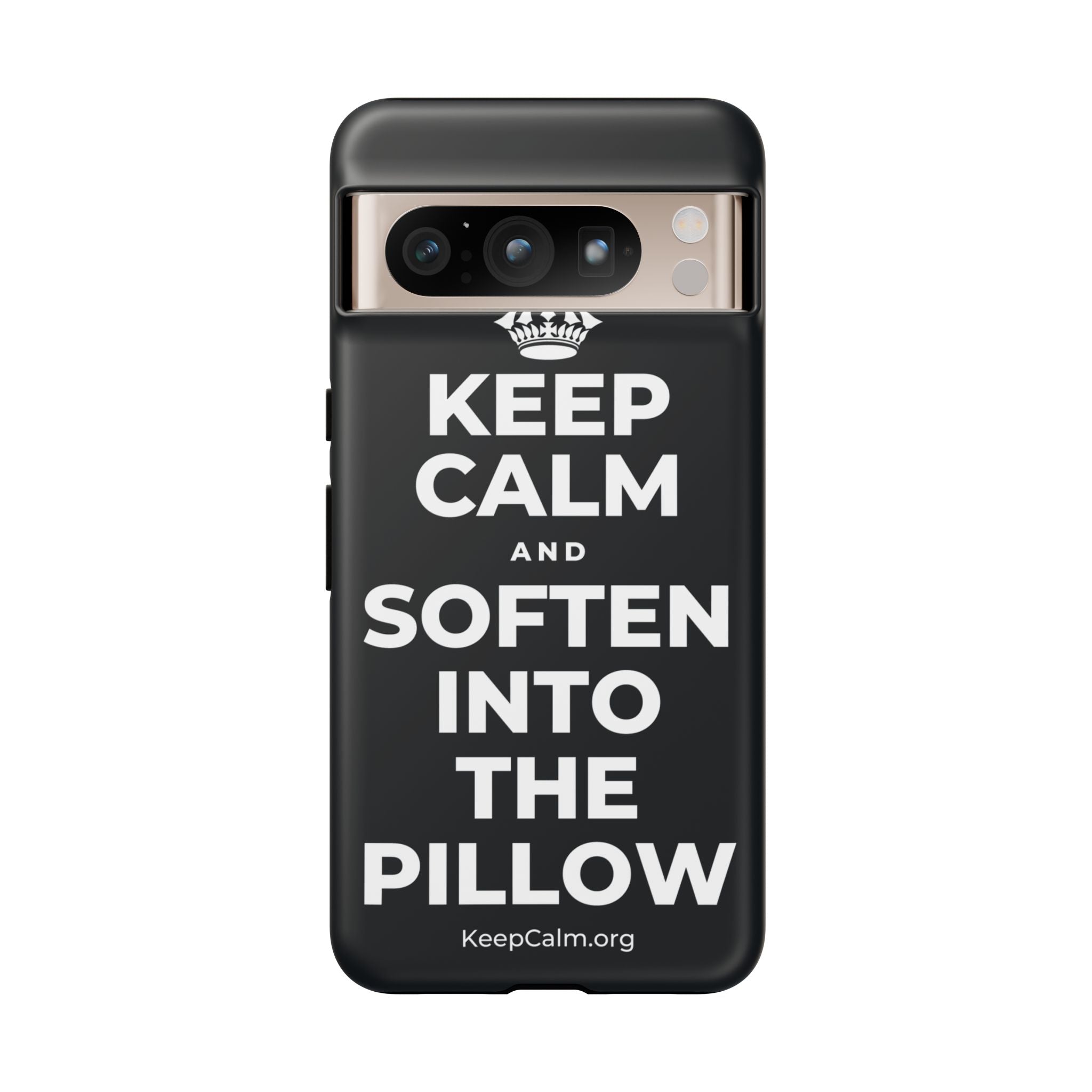 KEEP CALM AND SOFTEN INTO THE PILLOW Phone Case (Dark)