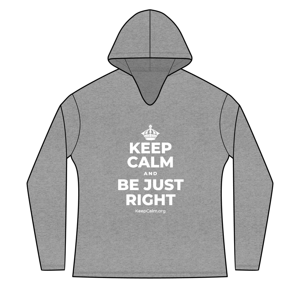KEEP CALM AND BE JUST RIGHT Women's Long Sleeve Hoodie