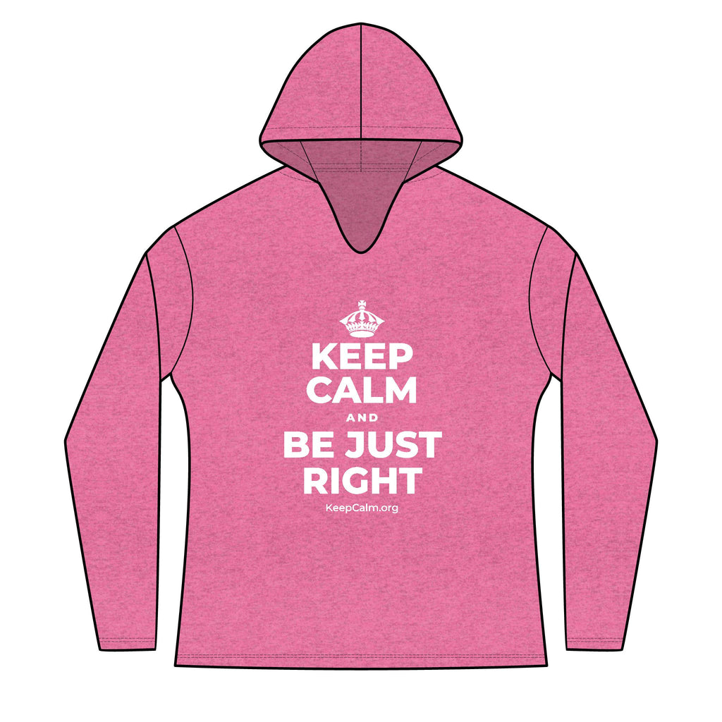 KEEP CALM AND BE JUST RIGHT Women's Long Sleeve Hoodie