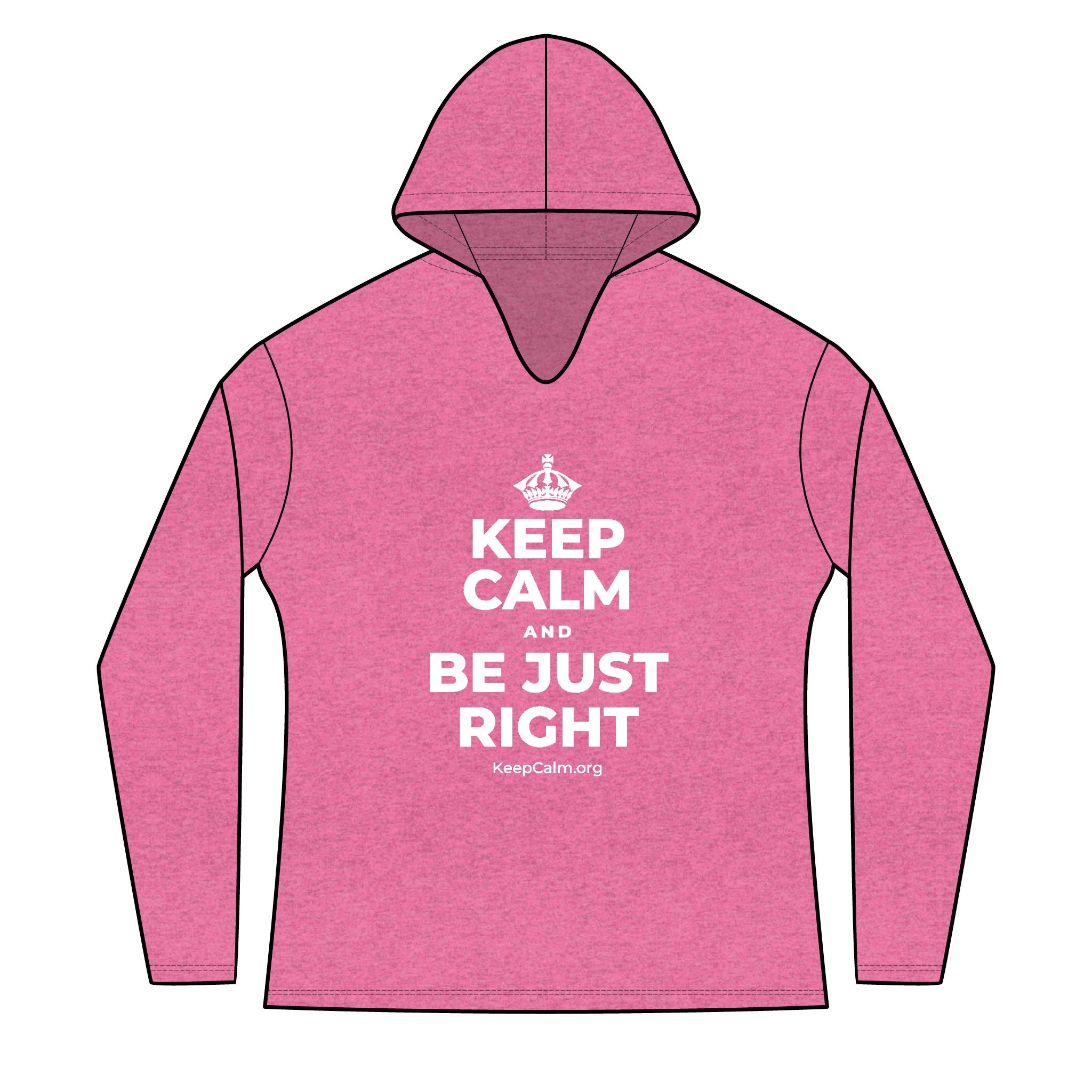 KEEP CALM AND BE JUST RIGHT Women's Long Sleeve Hoodie