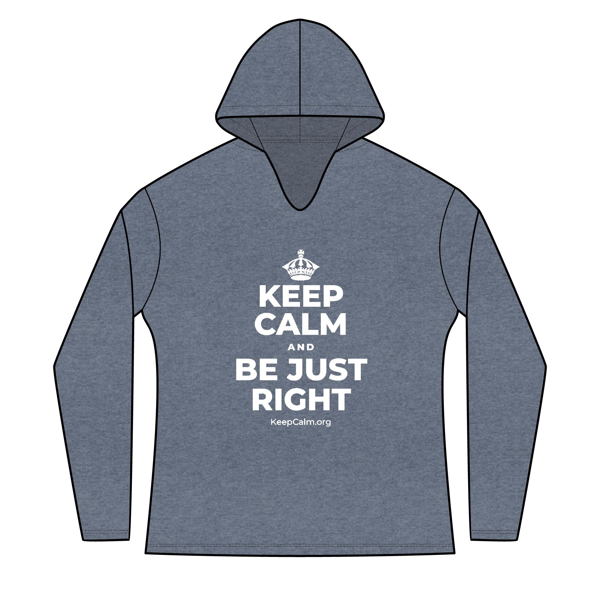 KEEP CALM AND BE JUST RIGHT Women's Long Sleeve Hoodie