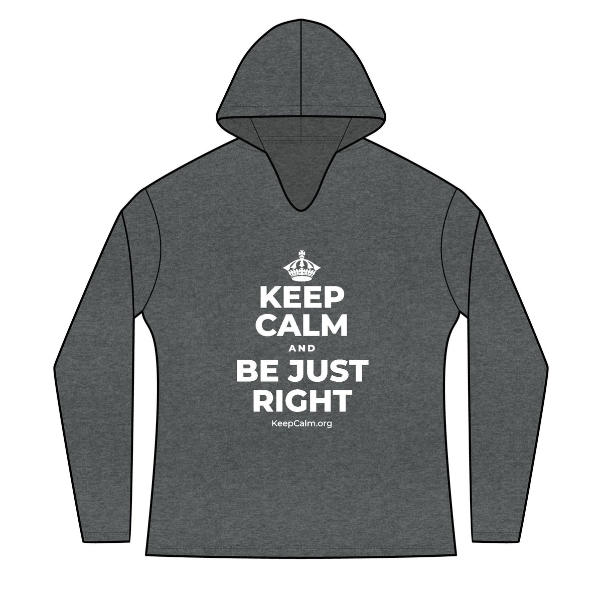 KEEP CALM AND BE JUST RIGHT Women's Long Sleeve Hoodie