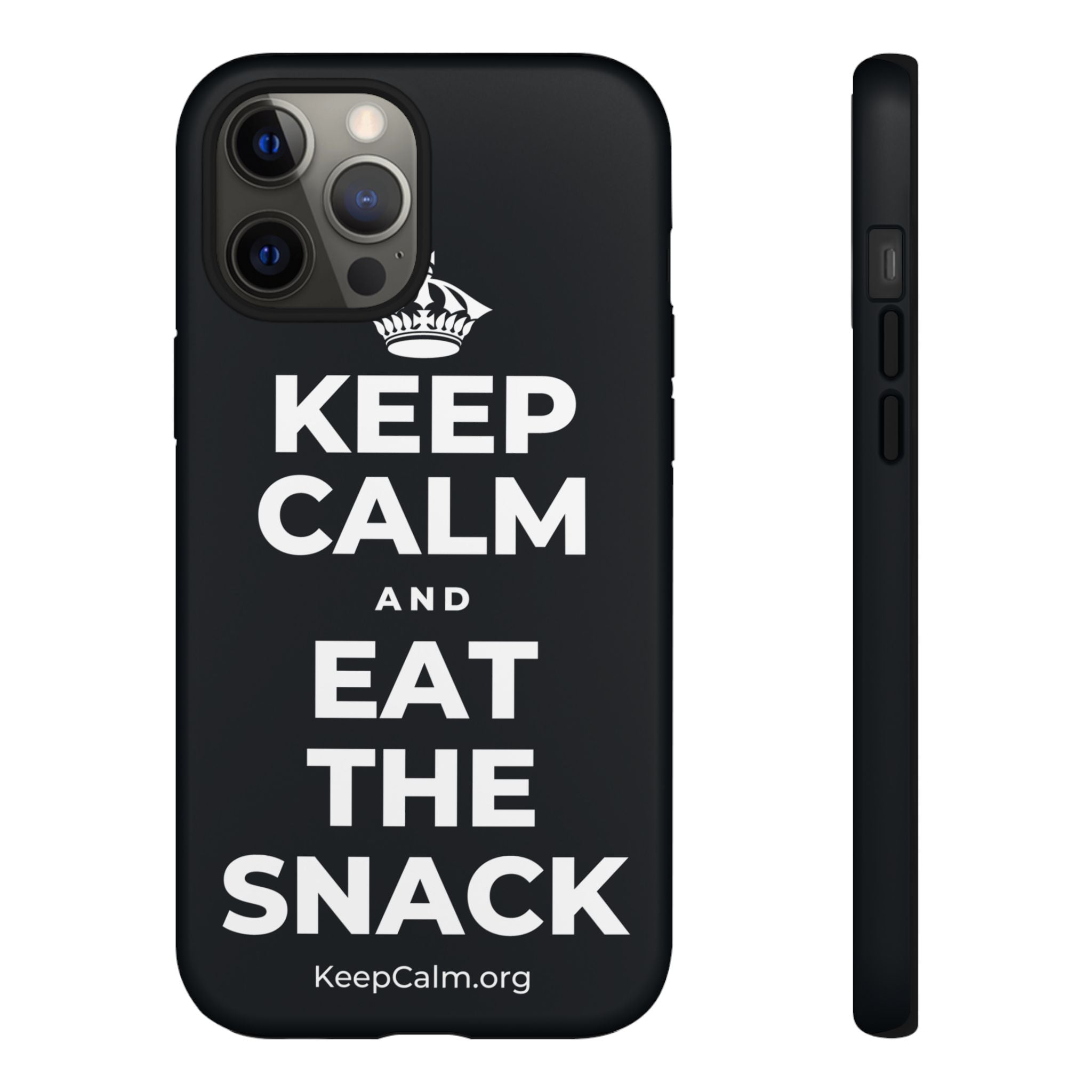 KEEP CALM AND EAT THE SNACK Phone Case (Dark)