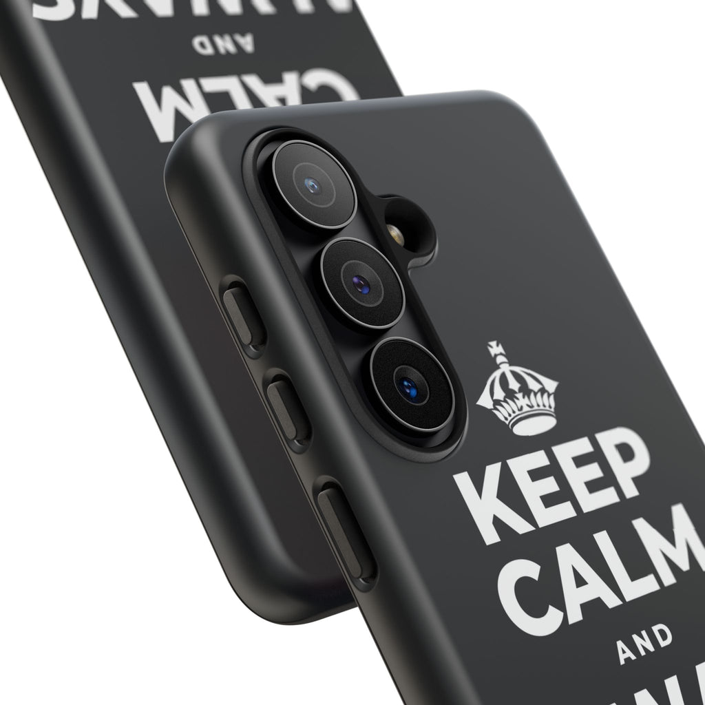 KEEP CALM AND ALWAYS BE 🦇MAN Phone Case (Dark)
