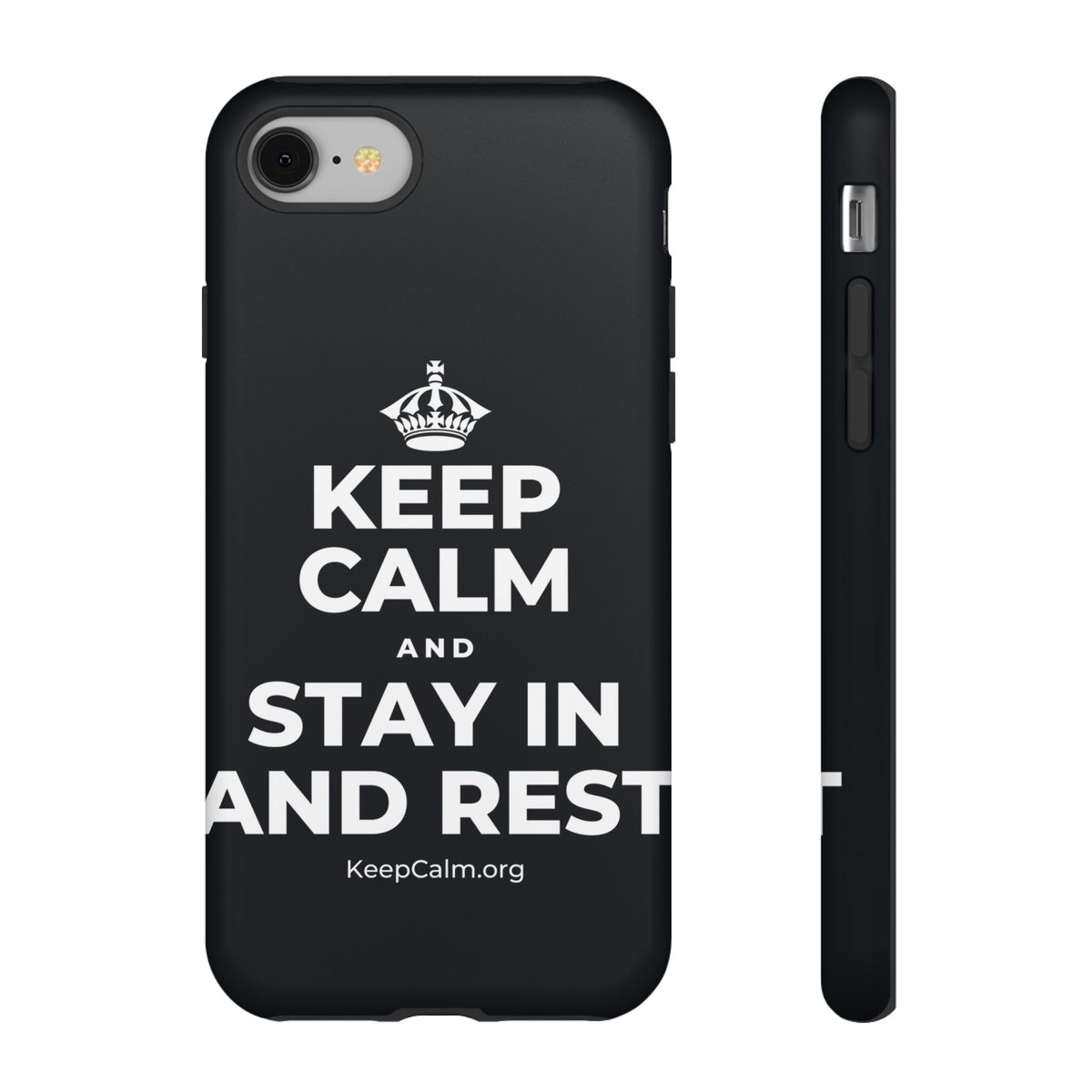 KEEP CALM AND STAY IN AND REST Phone Case (Dark)