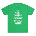 KEEP CALM AND COUNT SMALL WINS Tri-Blend Tee