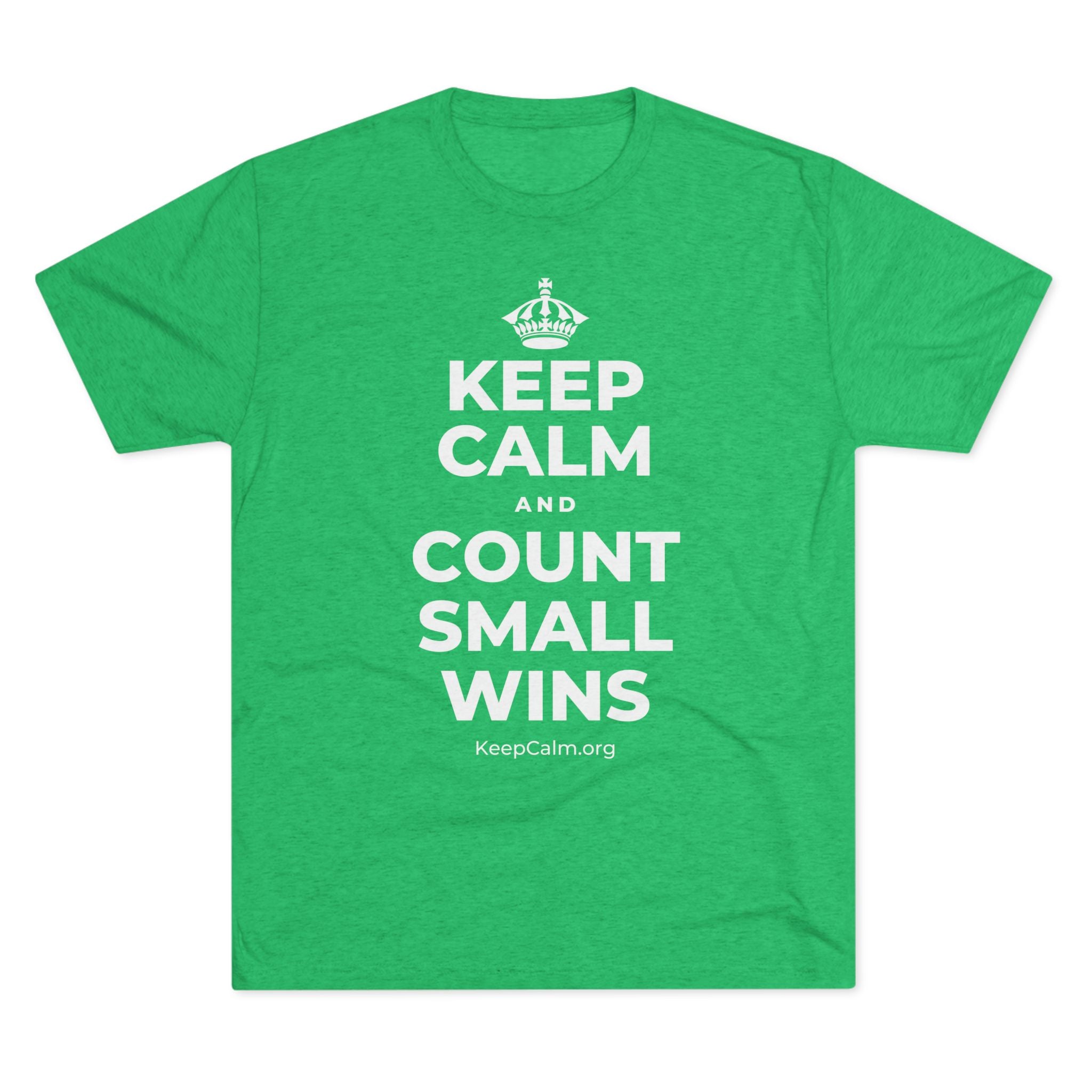 KEEP CALM AND COUNT SMALL WINS Tri-Blend Tee