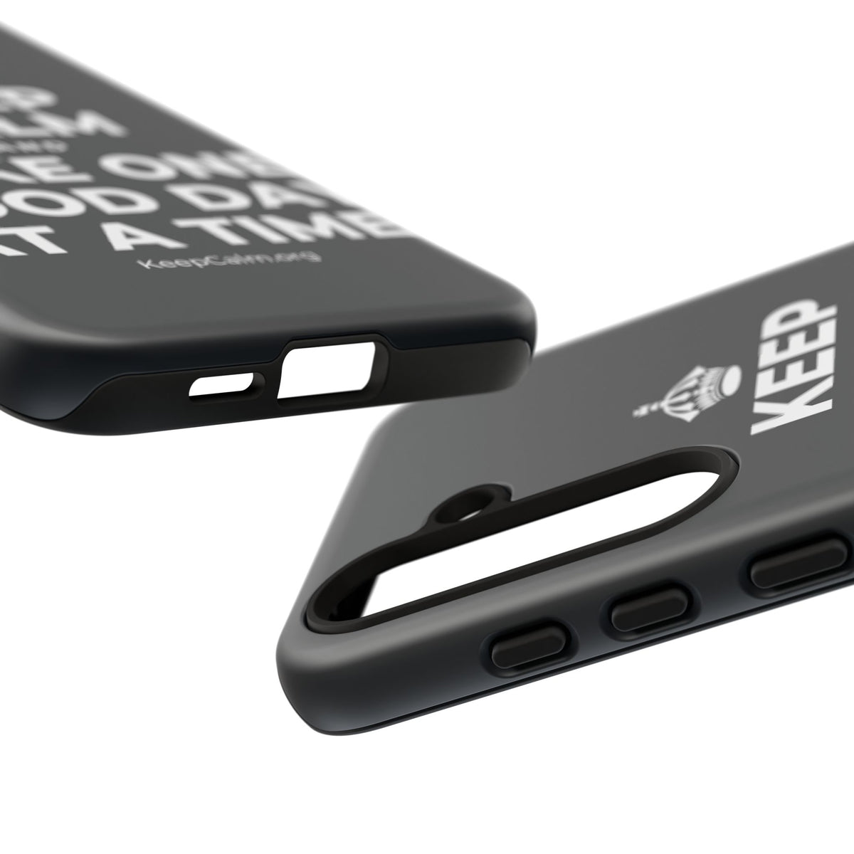 KEEP CALM AND TAKE ONE GOOD DAY AT A TIME Phone Case (Dark)