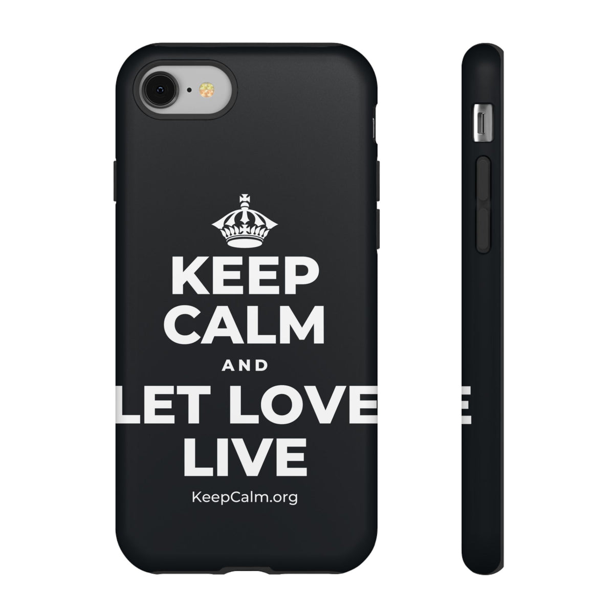 KEEP CALM AND LET LOVE LIVE Phone Case (Dark)