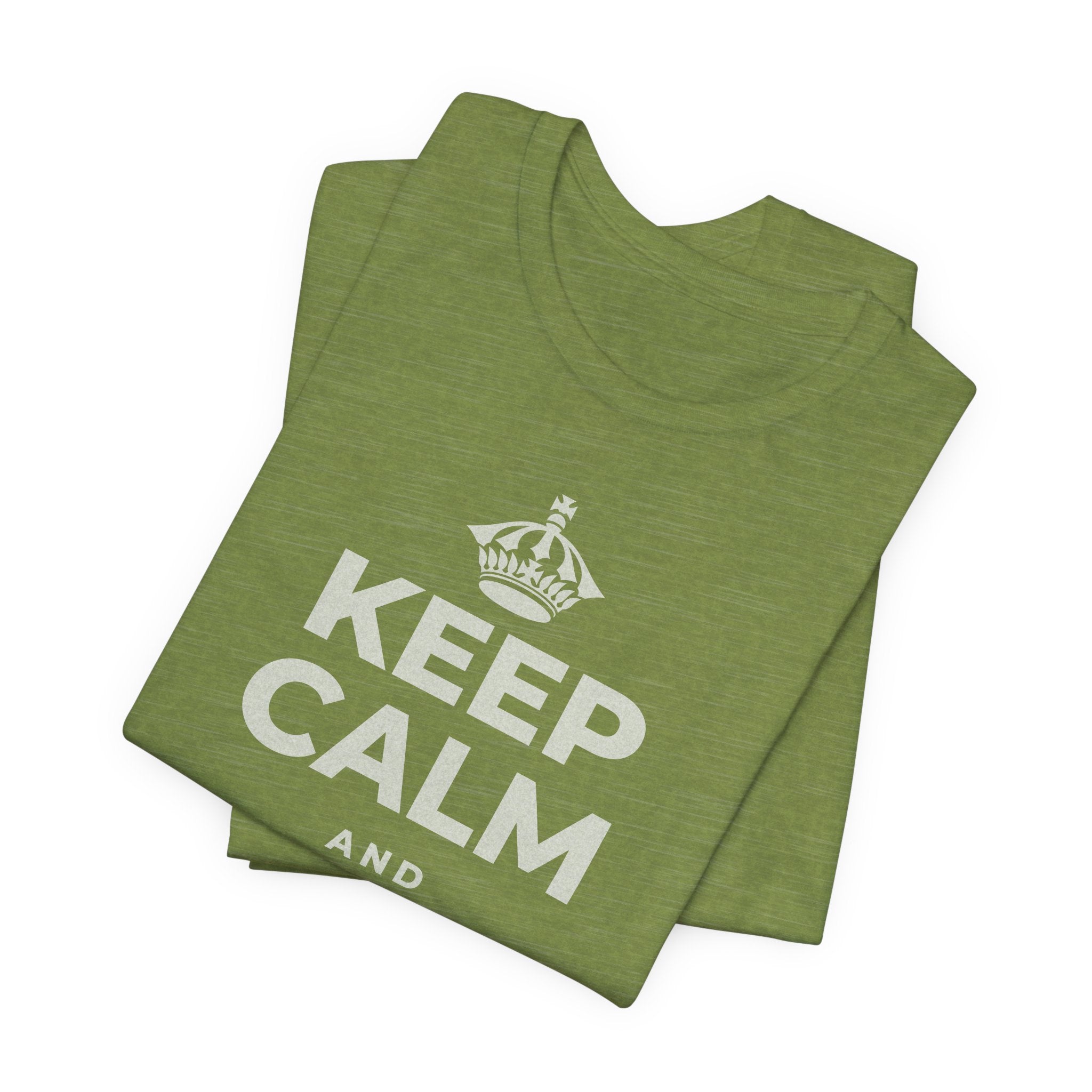 KEEP CALM AND انعم بالشمس T-Shirt (Baby Blue–Silver)