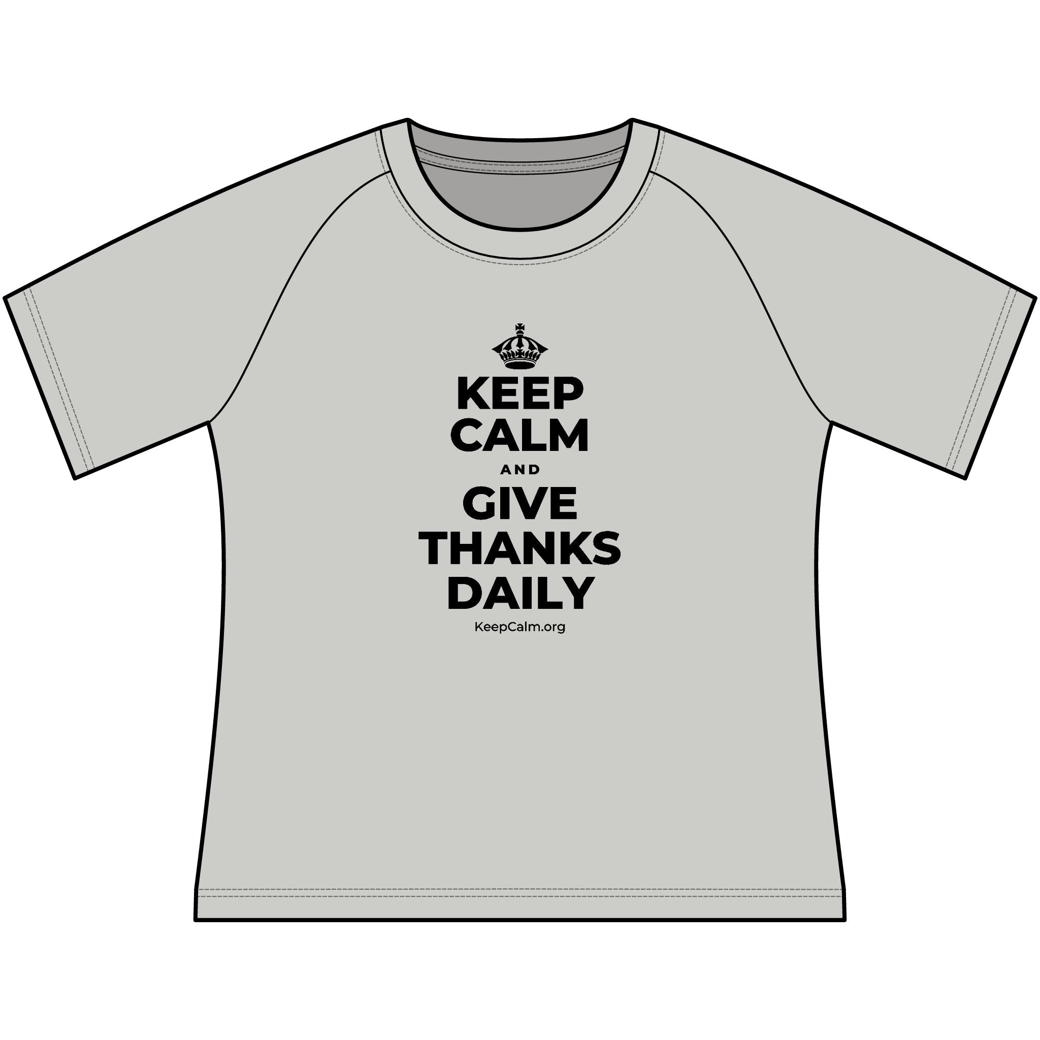 KEEP CALM AND GIVE THANKS DAILY Women's Raglan Tee