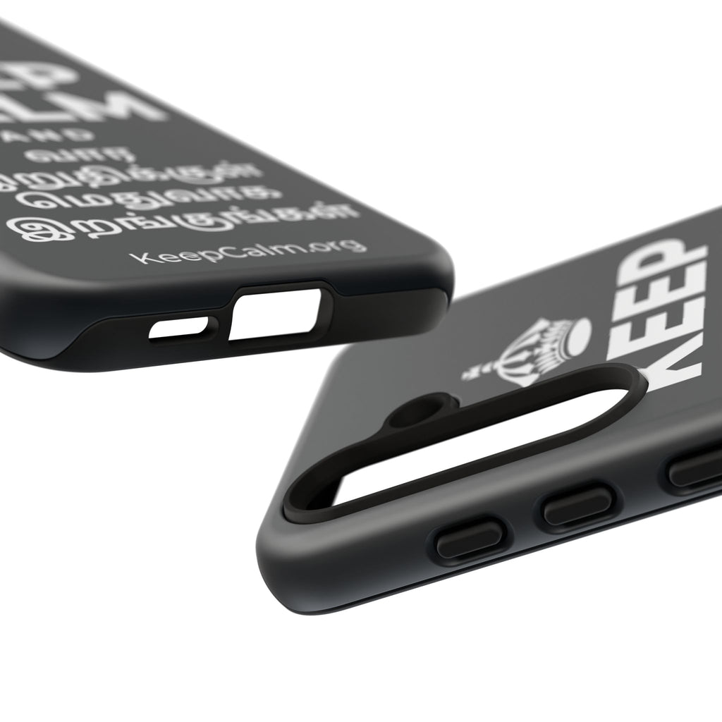 KEEP CALM AND வார இறுதிக்குள் மெதுவாக இறங்குங்கள் Phone Case (Dark)