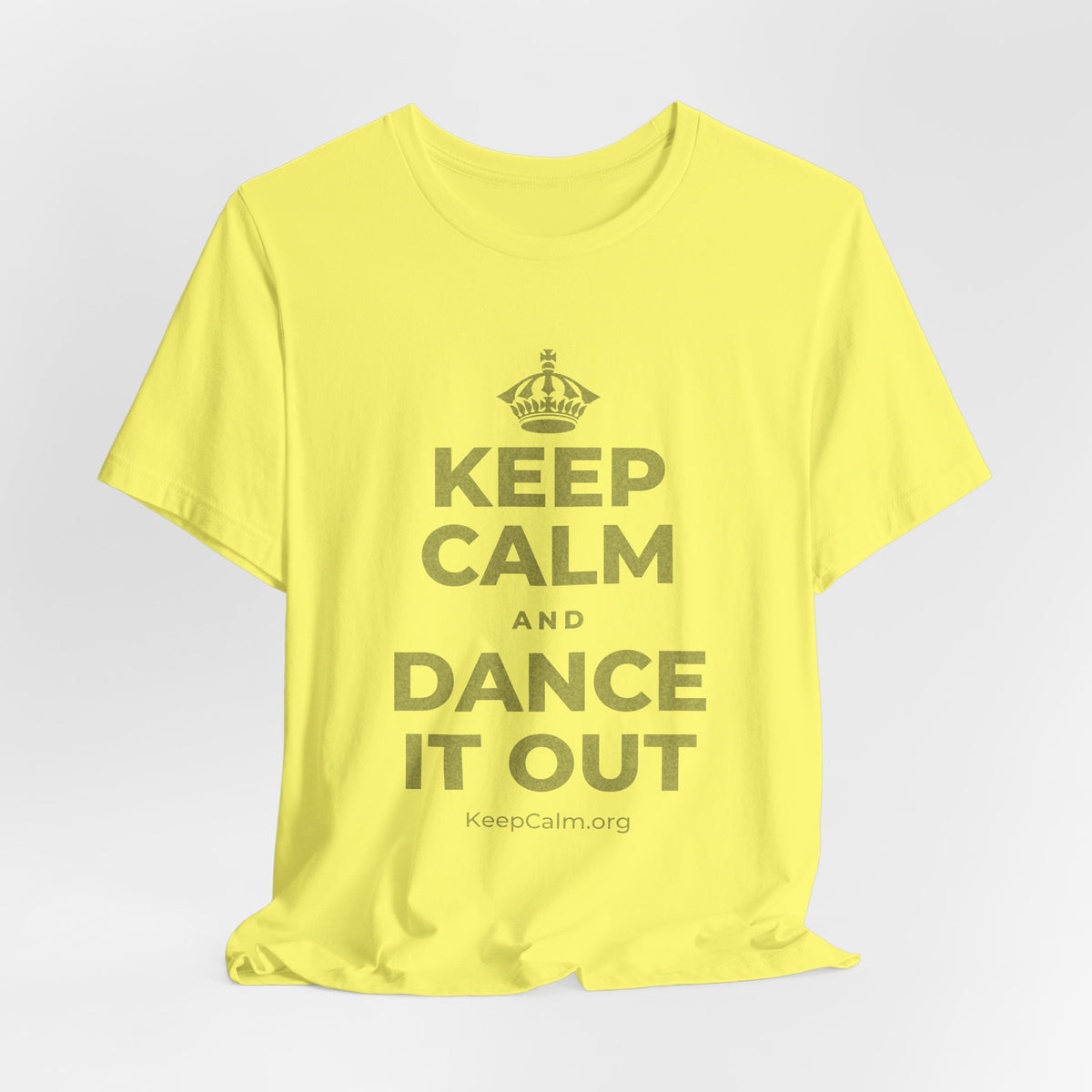 KEEP CALM AND DANCE IT OUT T-Shirt (Soft Cream–Heather Mauve)