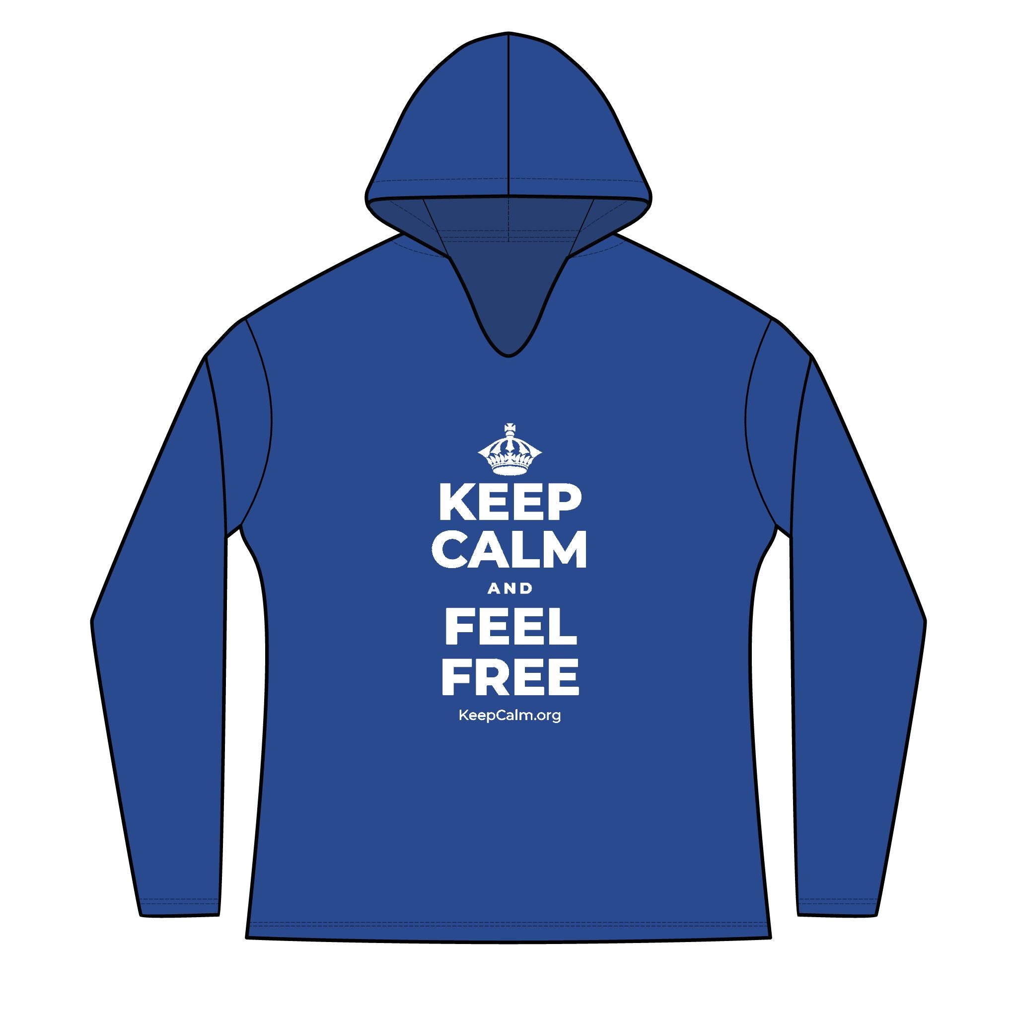 KEEP CALM AND FEEL FREE Women's Long Sleeve Hoodie