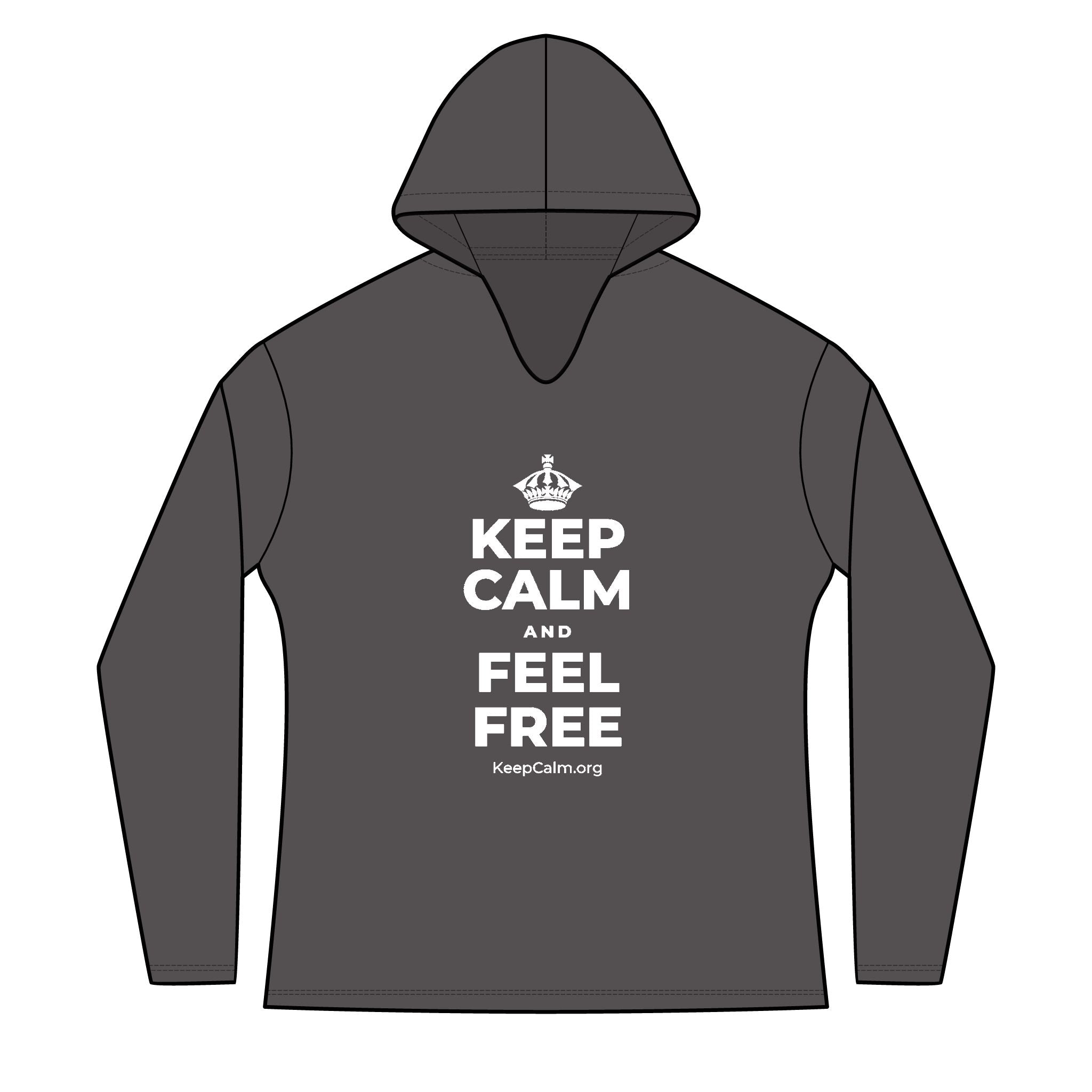 KEEP CALM AND FEEL FREE Women's Long Sleeve Hoodie