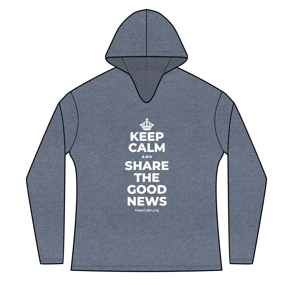 KEEP CALM AND SHARE THE GOOD NEWS Women's Long Sleeve Hoodie