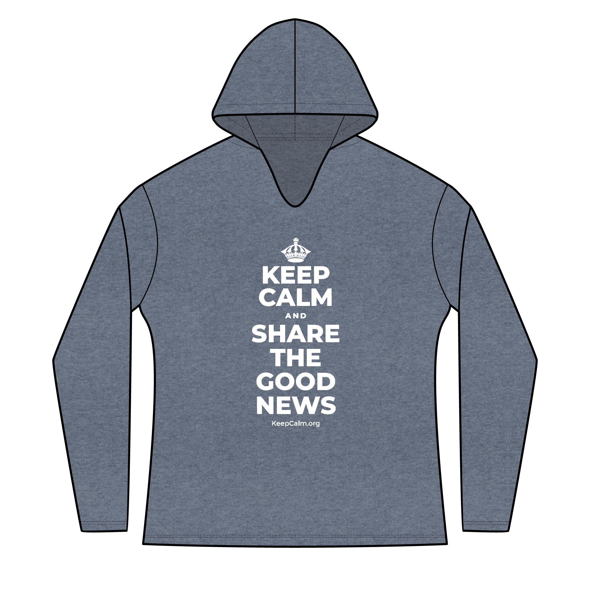 KEEP CALM AND SHARE THE GOOD NEWS Women's Long Sleeve Hoodie
