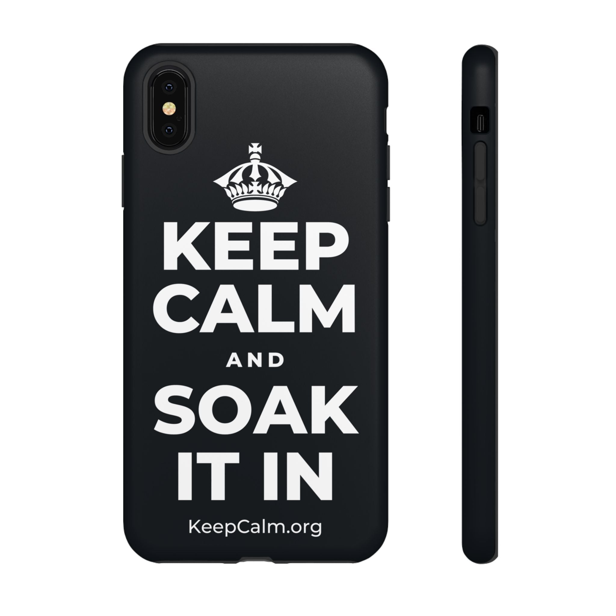 KEEP CALM AND SOAK IT IN Phone Case (Dark)
