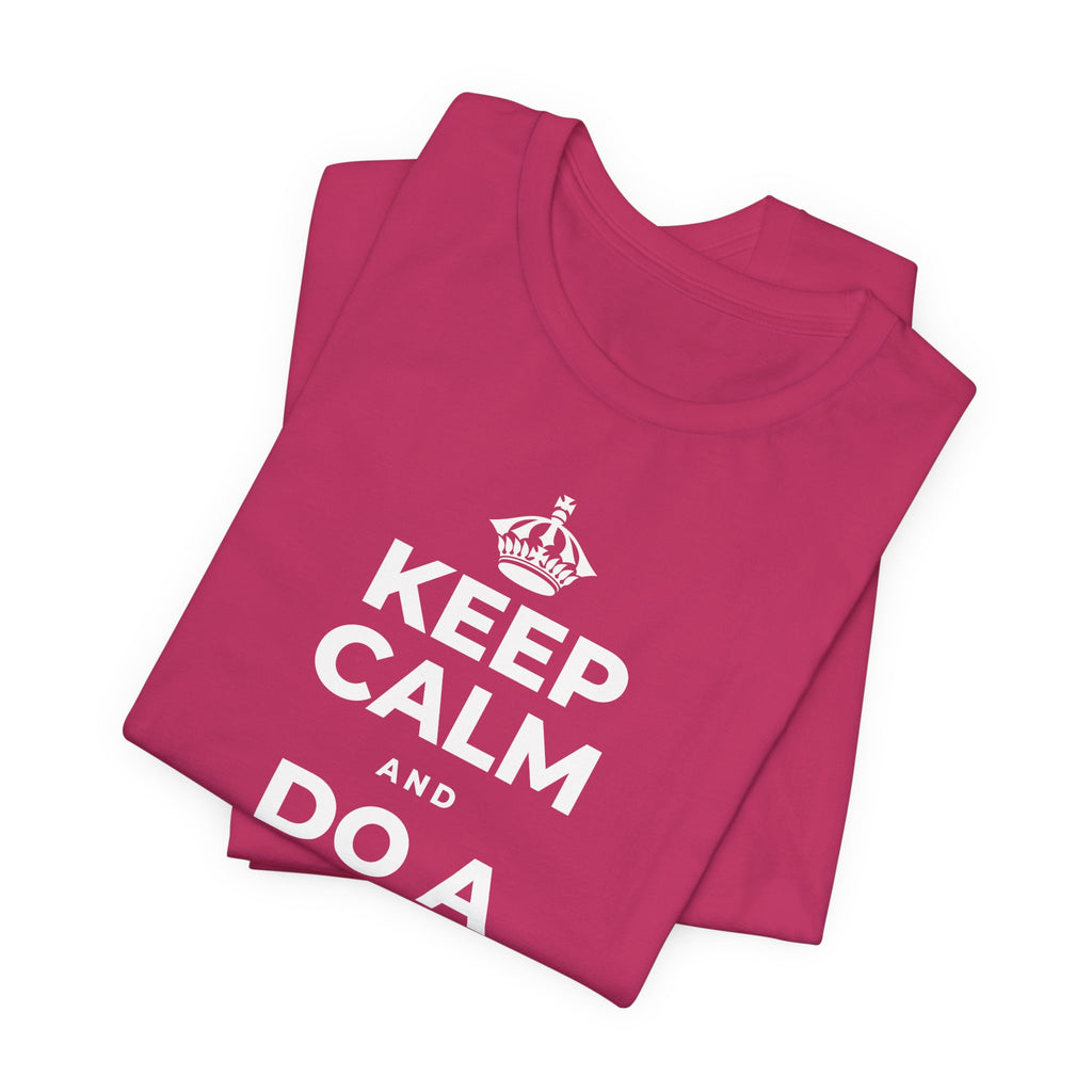 KEEP CALM AND DO A SMALL GOOD DEED T-Shirt (Baby Blue–Silver)