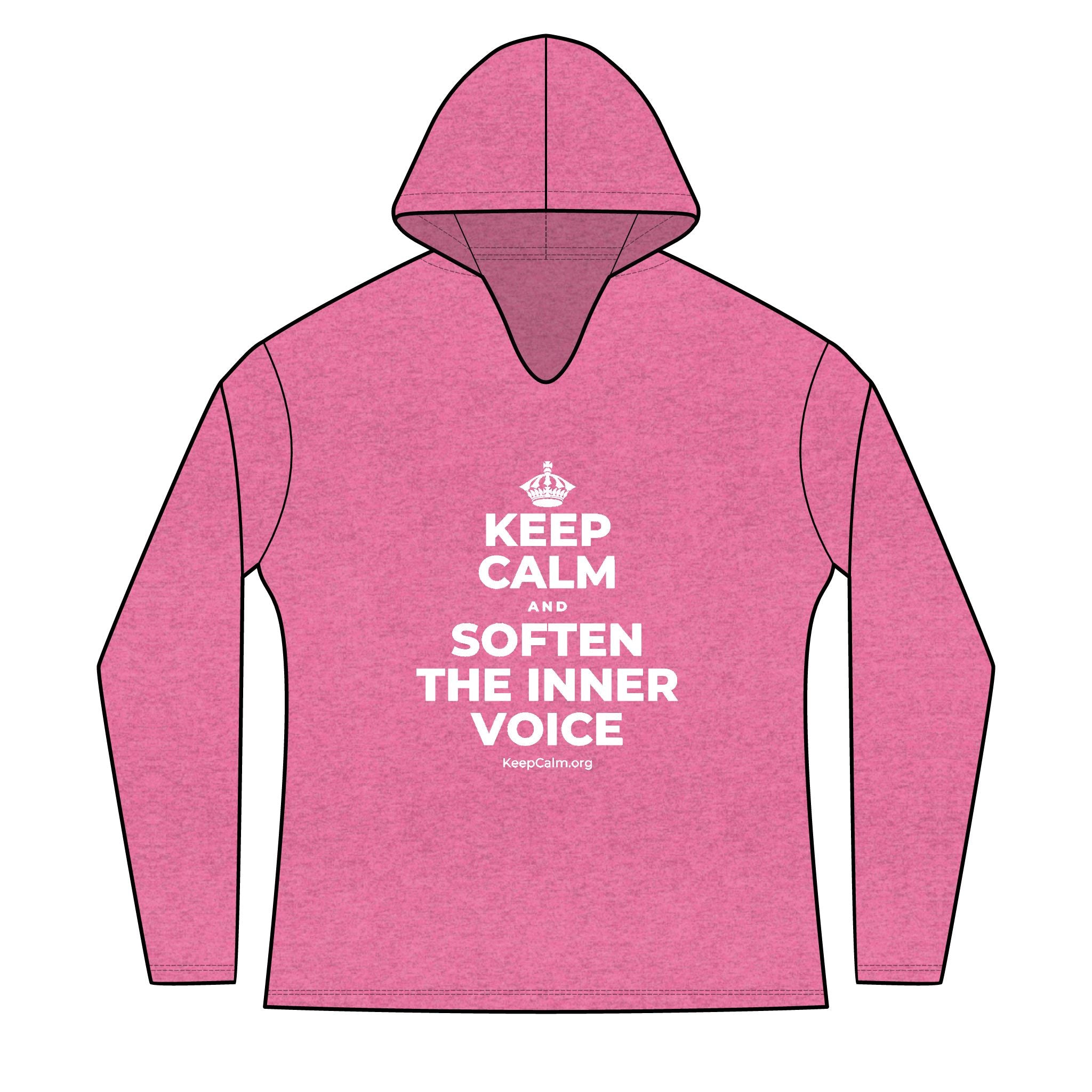 KEEP CALM AND SOFTEN THE INNER VOICE Women's Long Sleeve Hoodie
