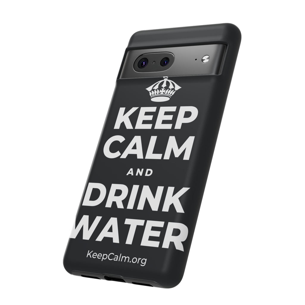 KEEP CALM AND DRINK WATER Phone Case (Dark)