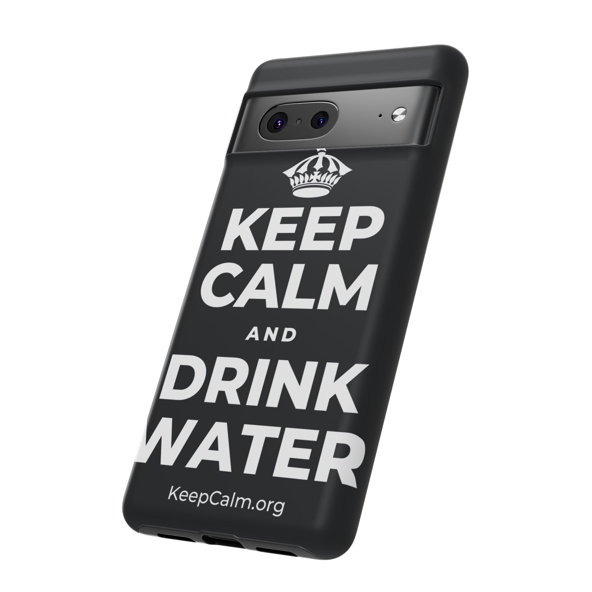 KEEP CALM AND DRINK WATER Phone Case (Dark)