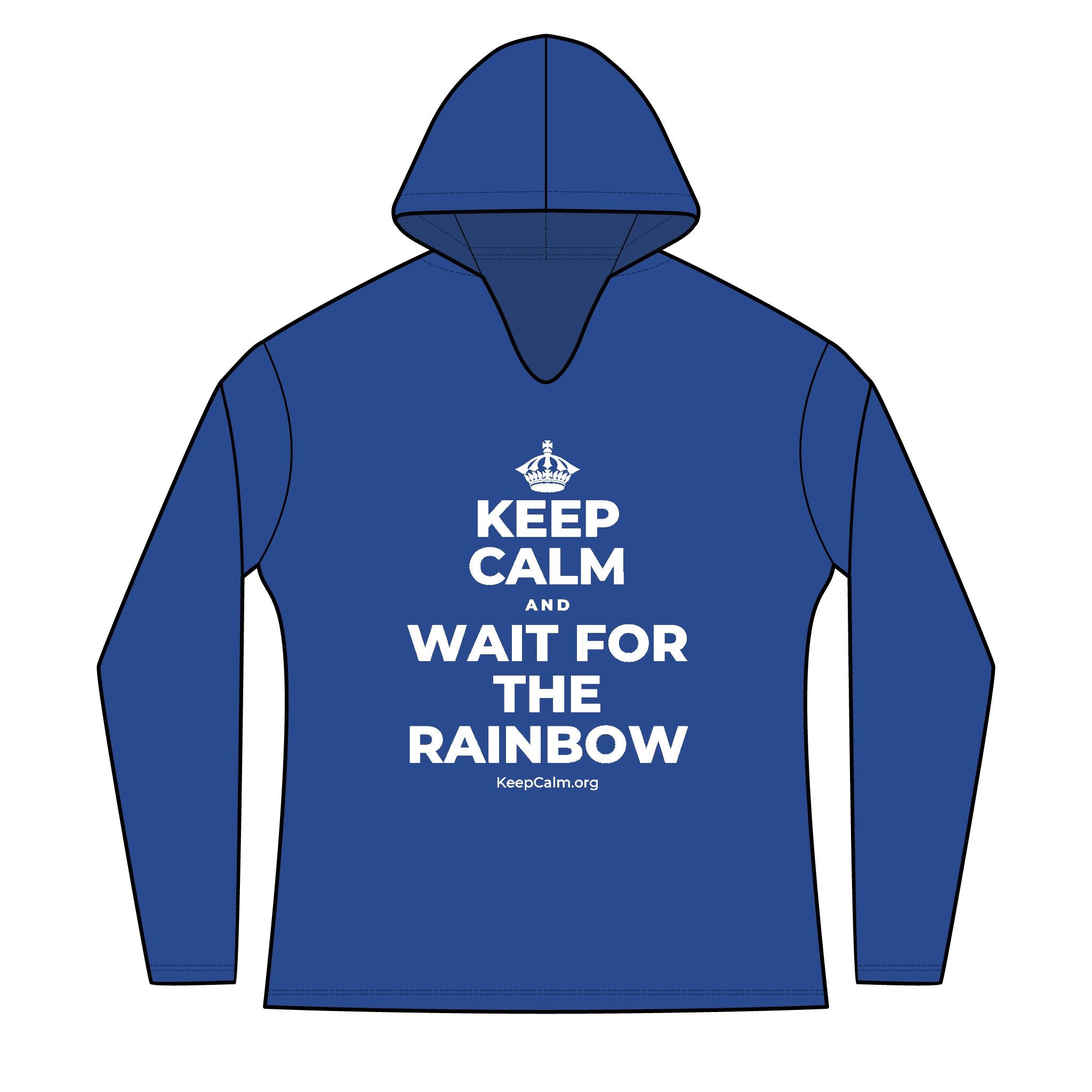 KEEP CALM AND WAIT FOR THE RAINBOW Women's Long Sleeve Hoodie