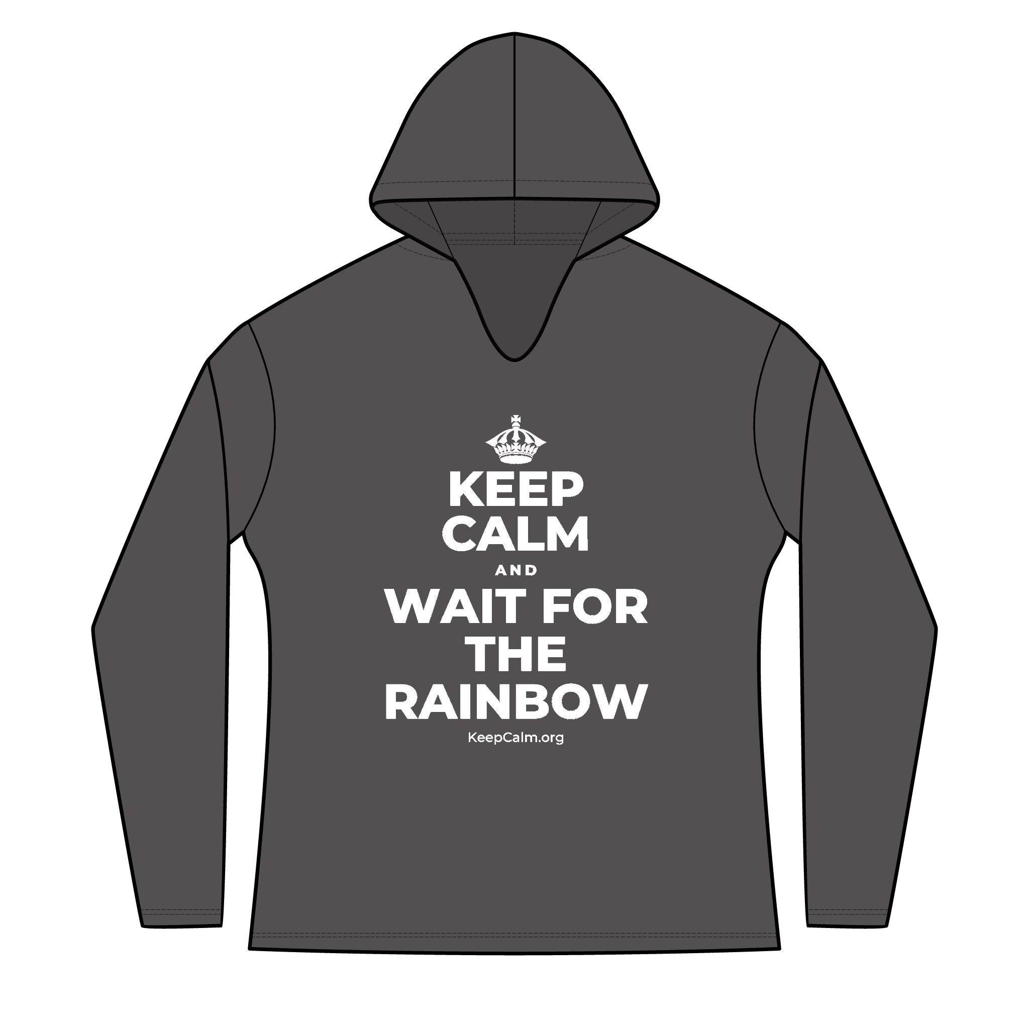 KEEP CALM AND WAIT FOR THE RAINBOW Women's Long Sleeve Hoodie