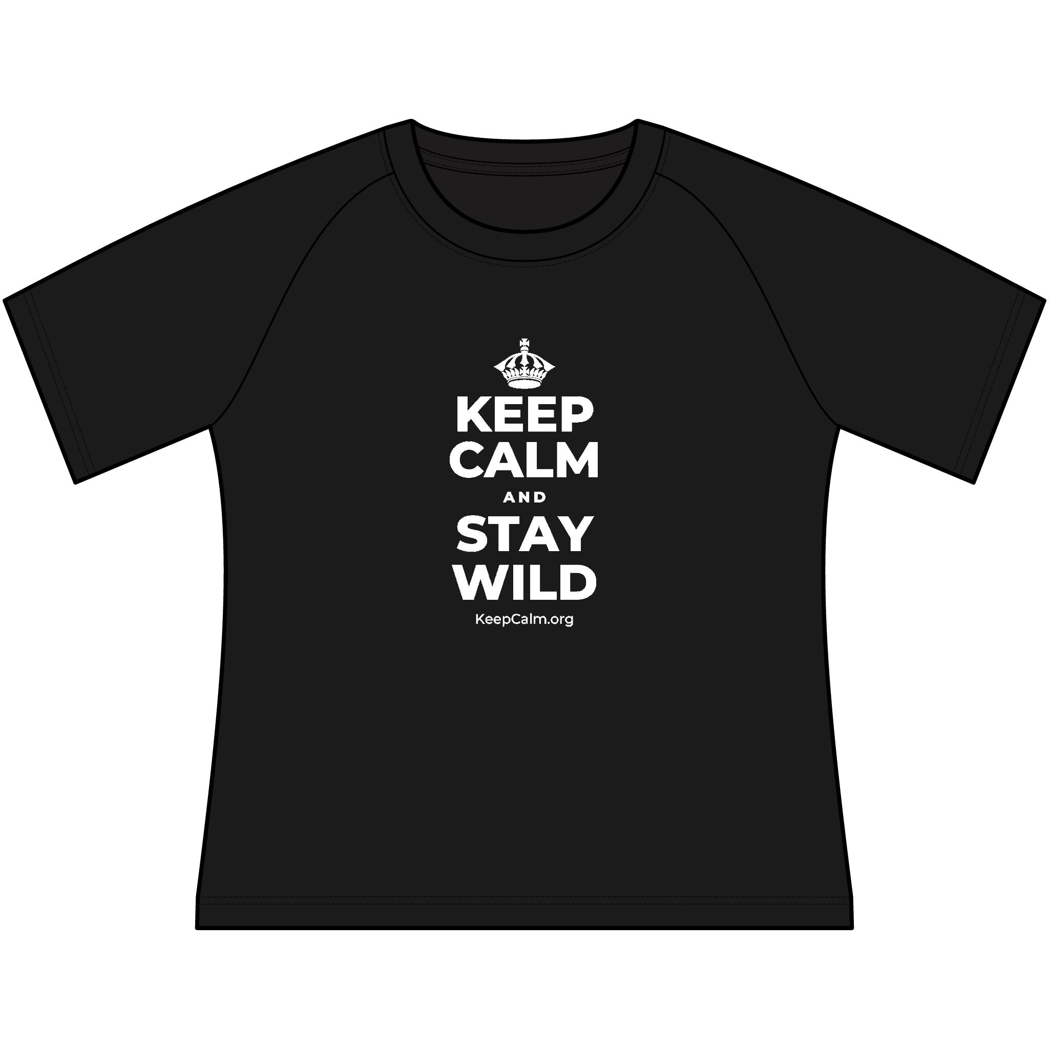 KEEP CALM AND STAY WILD Women's Raglan Tee