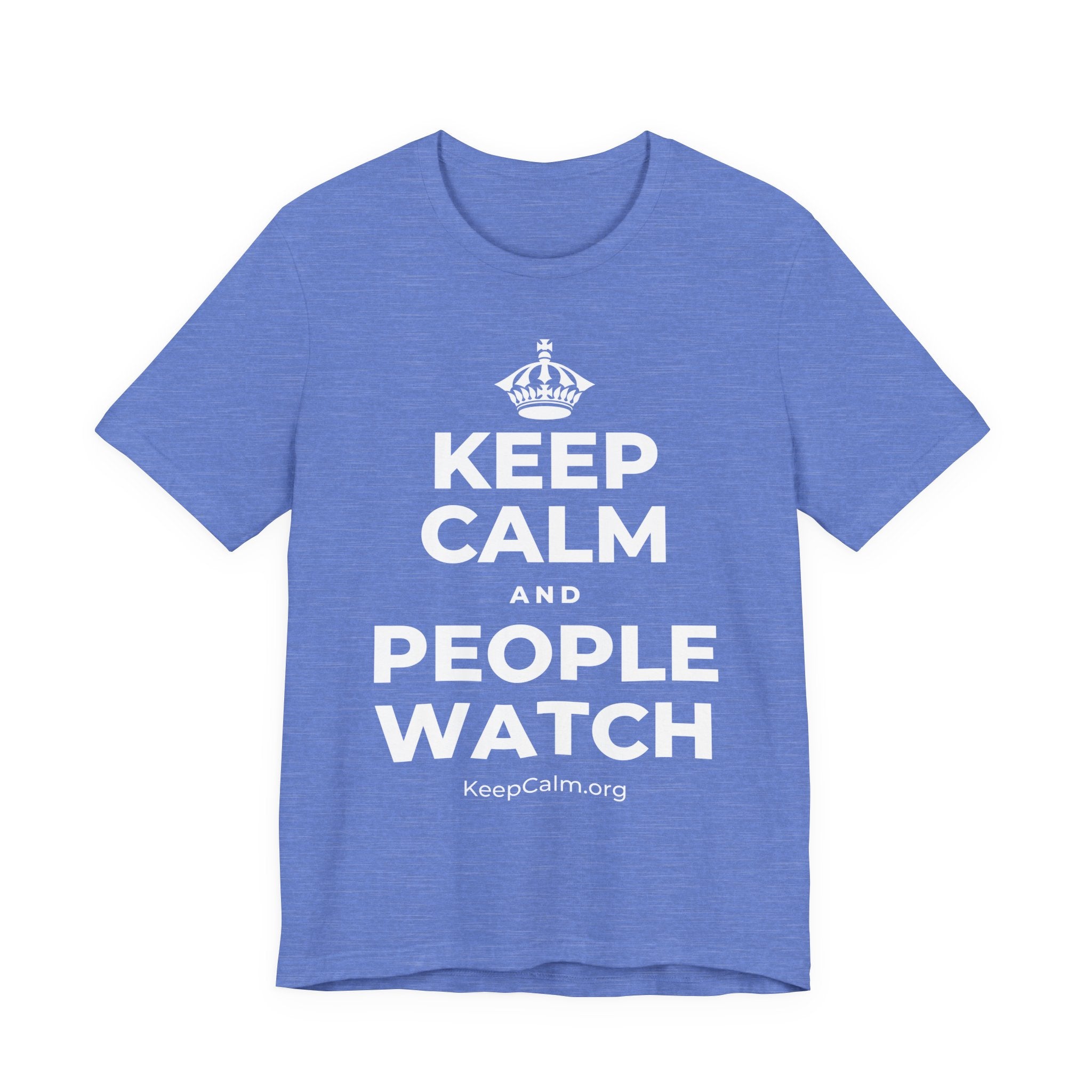 KEEP CALM AND PEOPLE WATCH T-Shirt (Soft Cream–Heather Mauve)