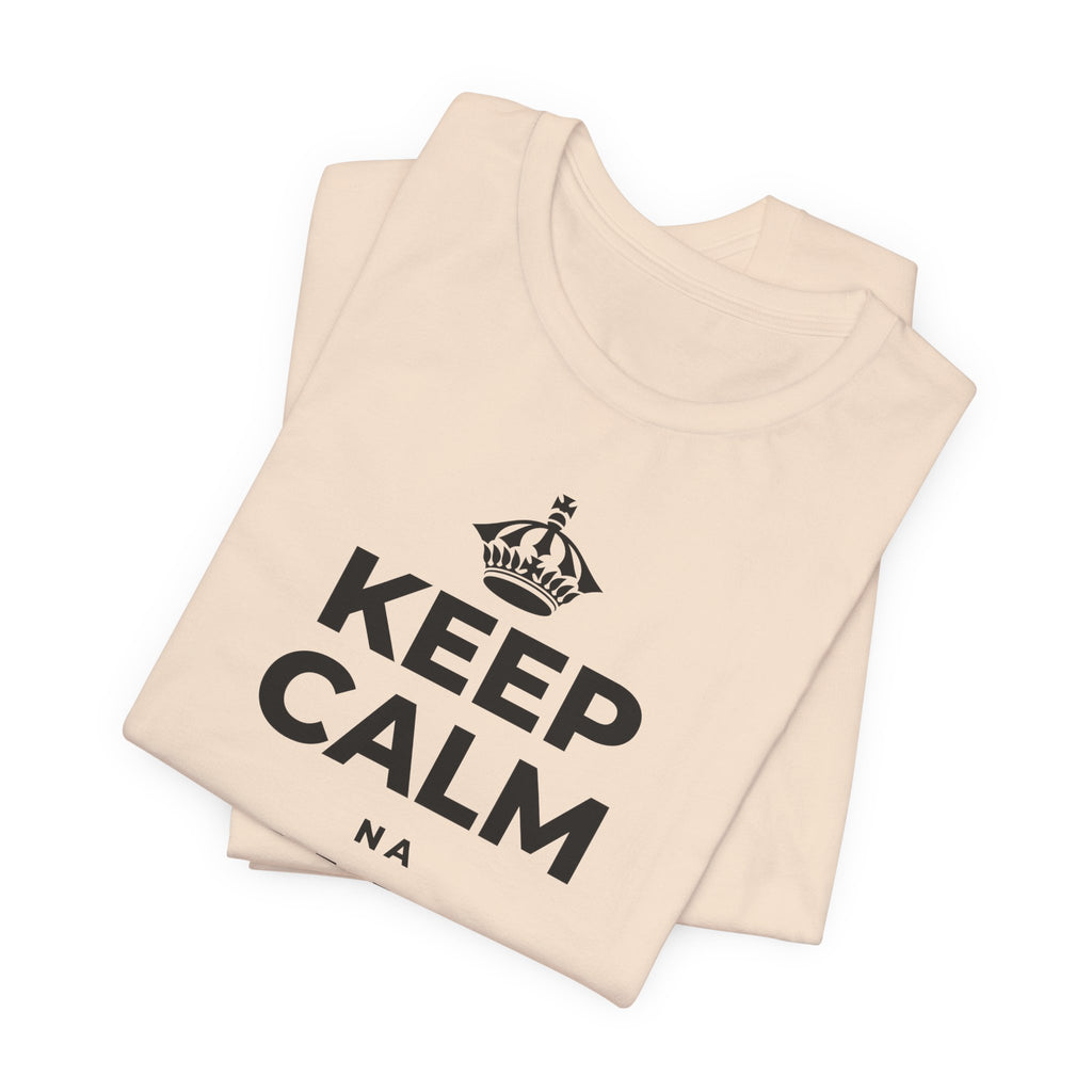 KEEP CALM NA METAMETA KIDOGO T-Shirt (Soft Cream–Heather Mauve)