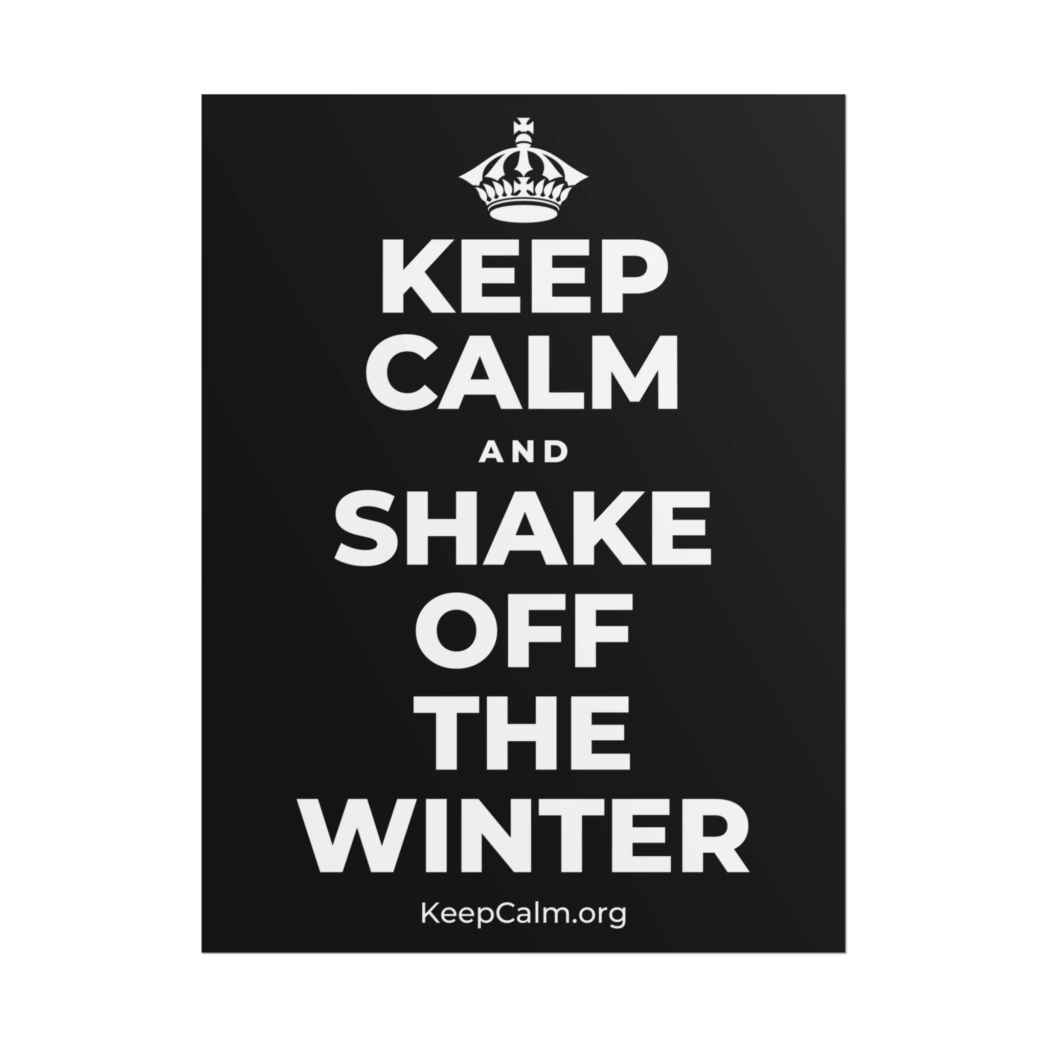 KEEP CALM AND SHAKE OFF THE WINTER Poster