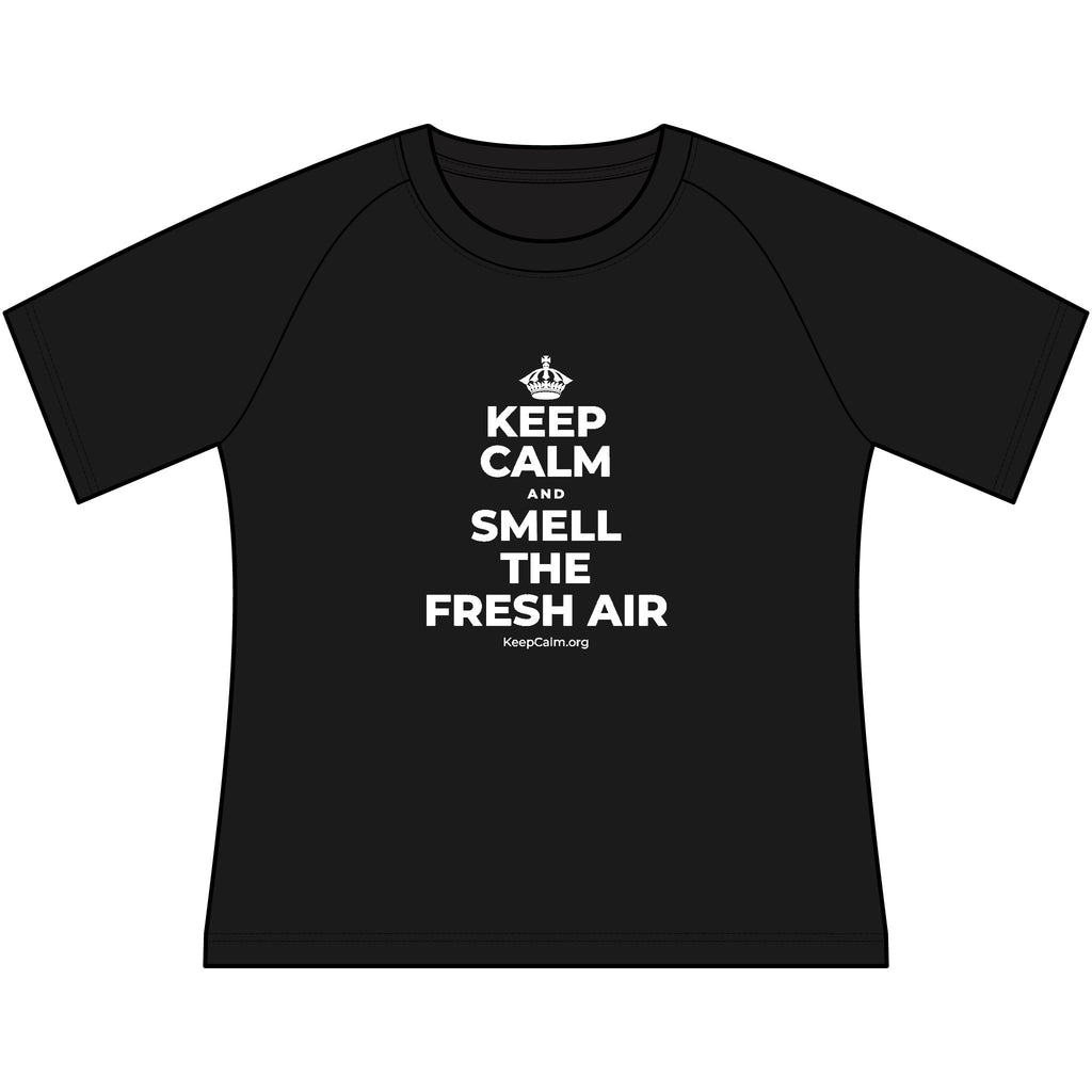 KEEP CALM AND SMELL THE FRESH AIR Women's Raglan Tee