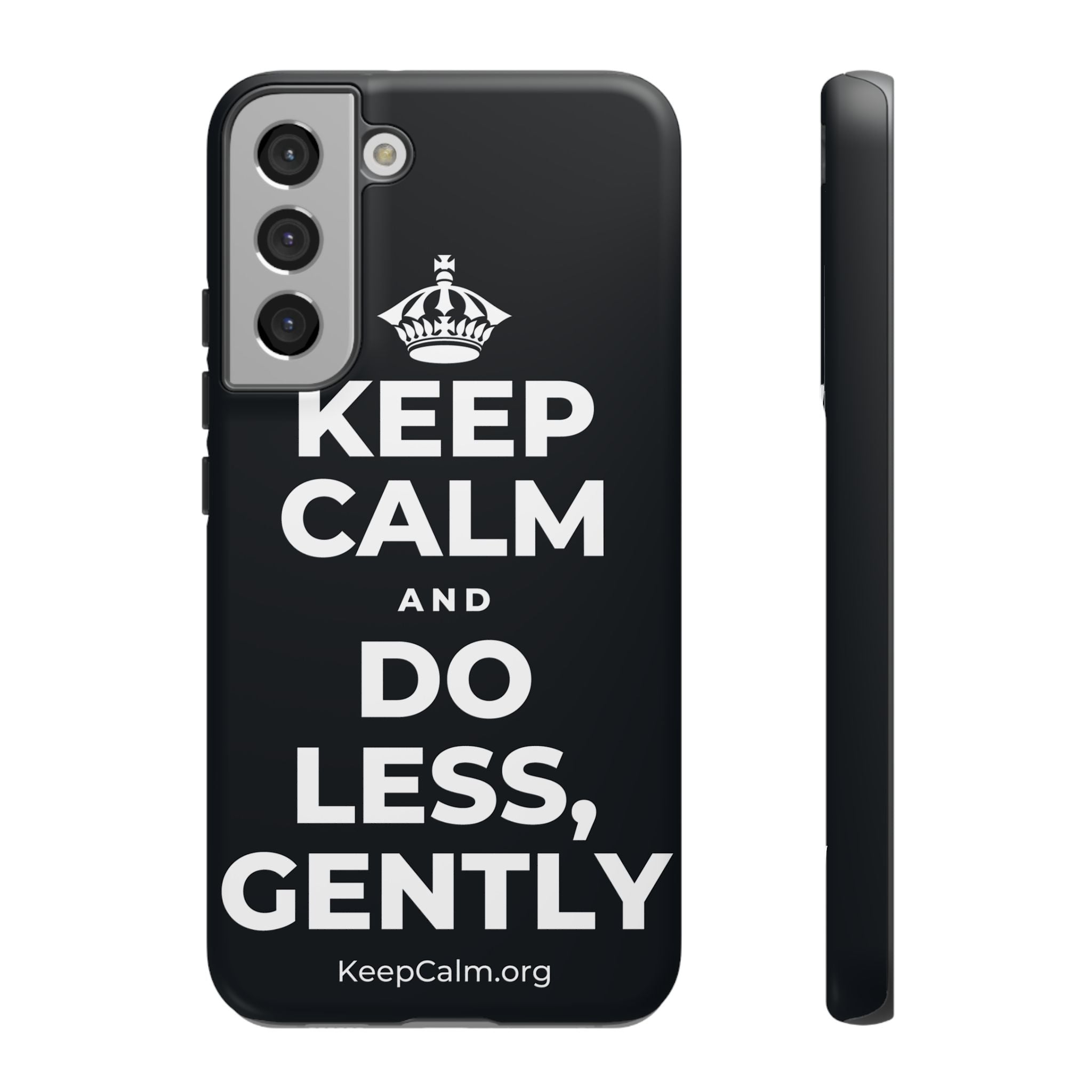KEEP CALM AND DO LESS, GENTLY Phone Case (Dark)