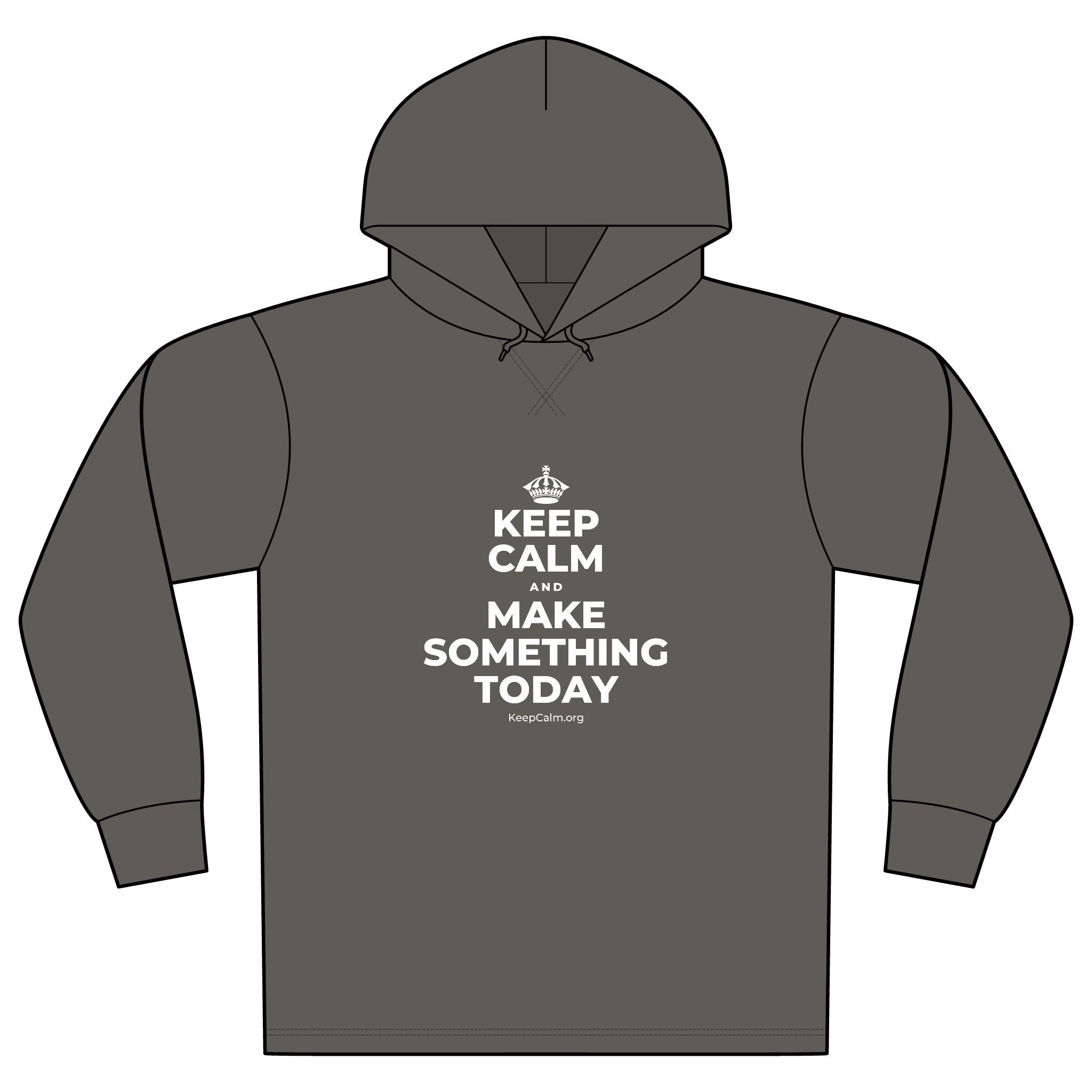 KEEP CALM AND MAKE SOMETHING TODAY Organic Hoodie Tee