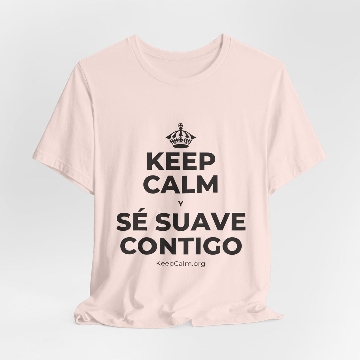 KEEP CALM Y SÉ SUAVE CONTIGO T-Shirt (Soft Cream–Heather Mauve)