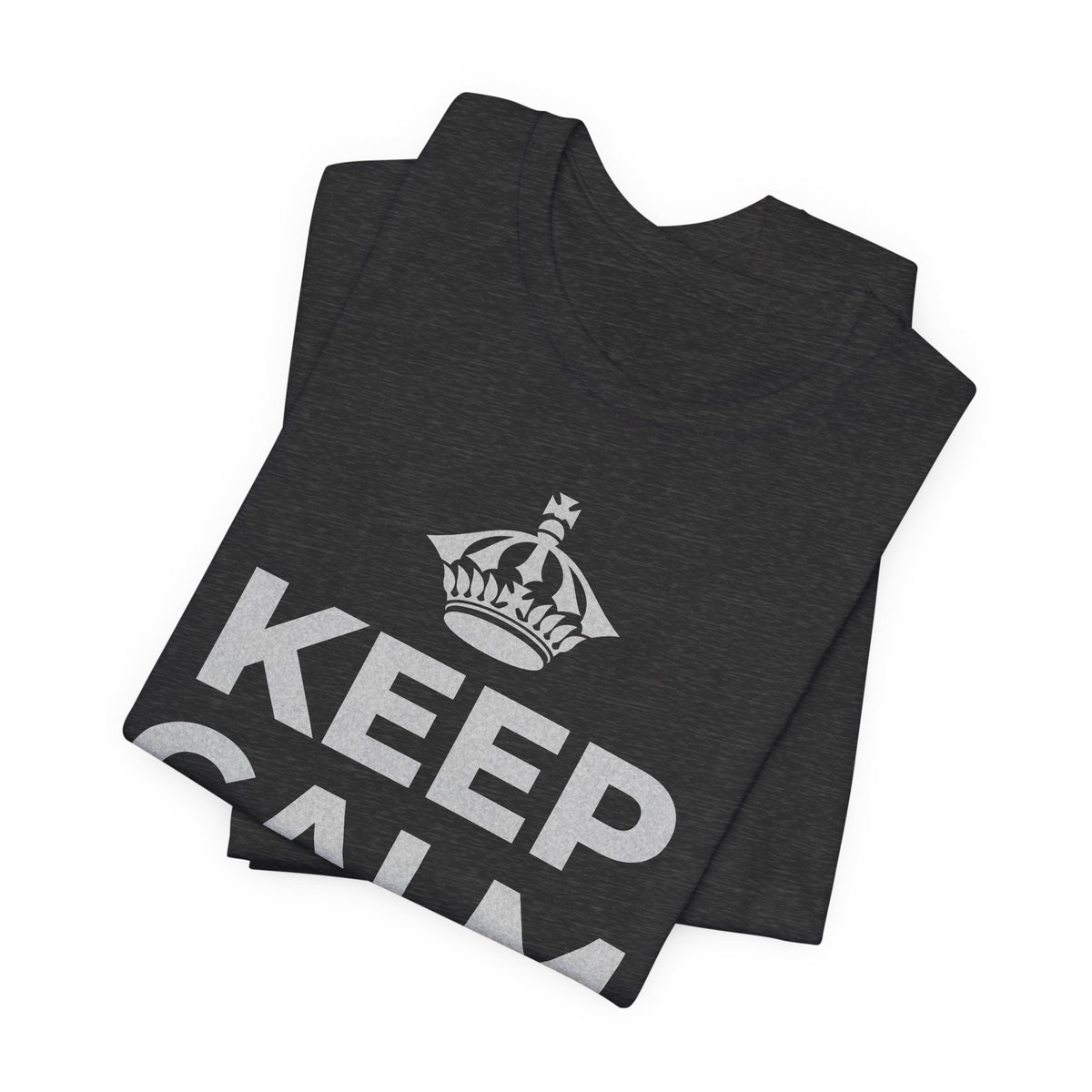 KEEP CALM AND あなたは愛される人 T-Shirt (White–Asphalt)