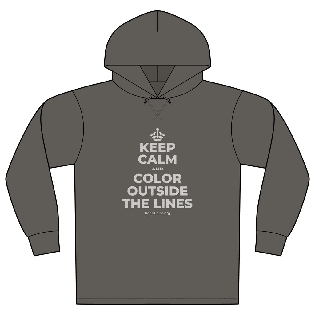 KEEP CALM AND COLOR OUTSIDE THE LINES Organic Hoodie Tee