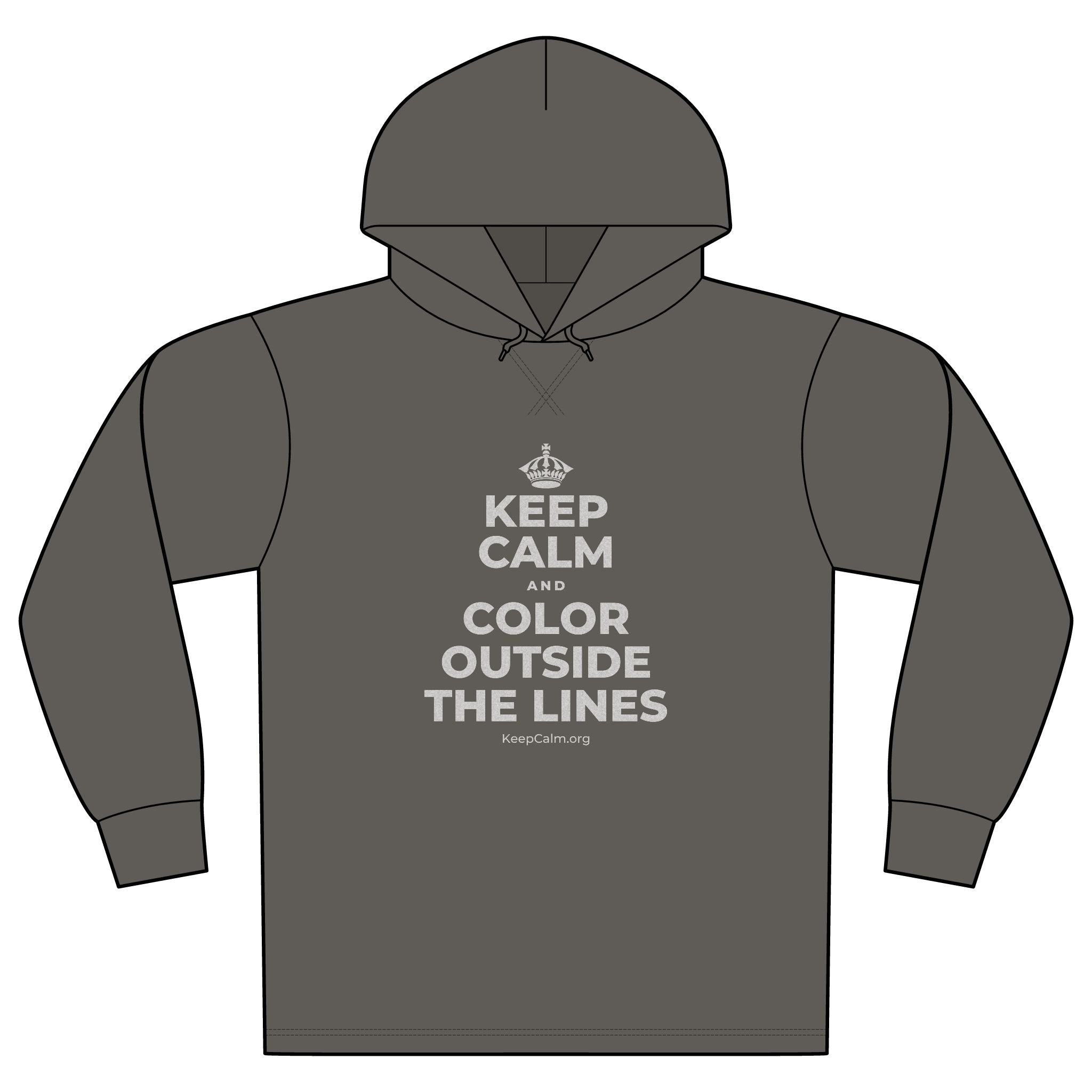 KEEP CALM AND COLOR OUTSIDE THE LINES Organic Hoodie Tee