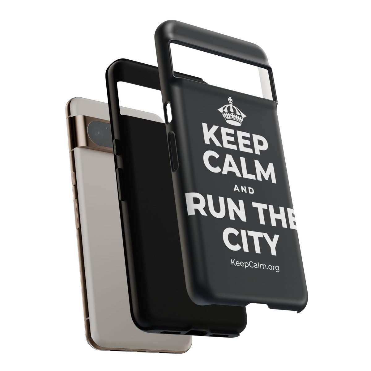KEEP CALM AND RUN THE CITY Phone Case (Dark)