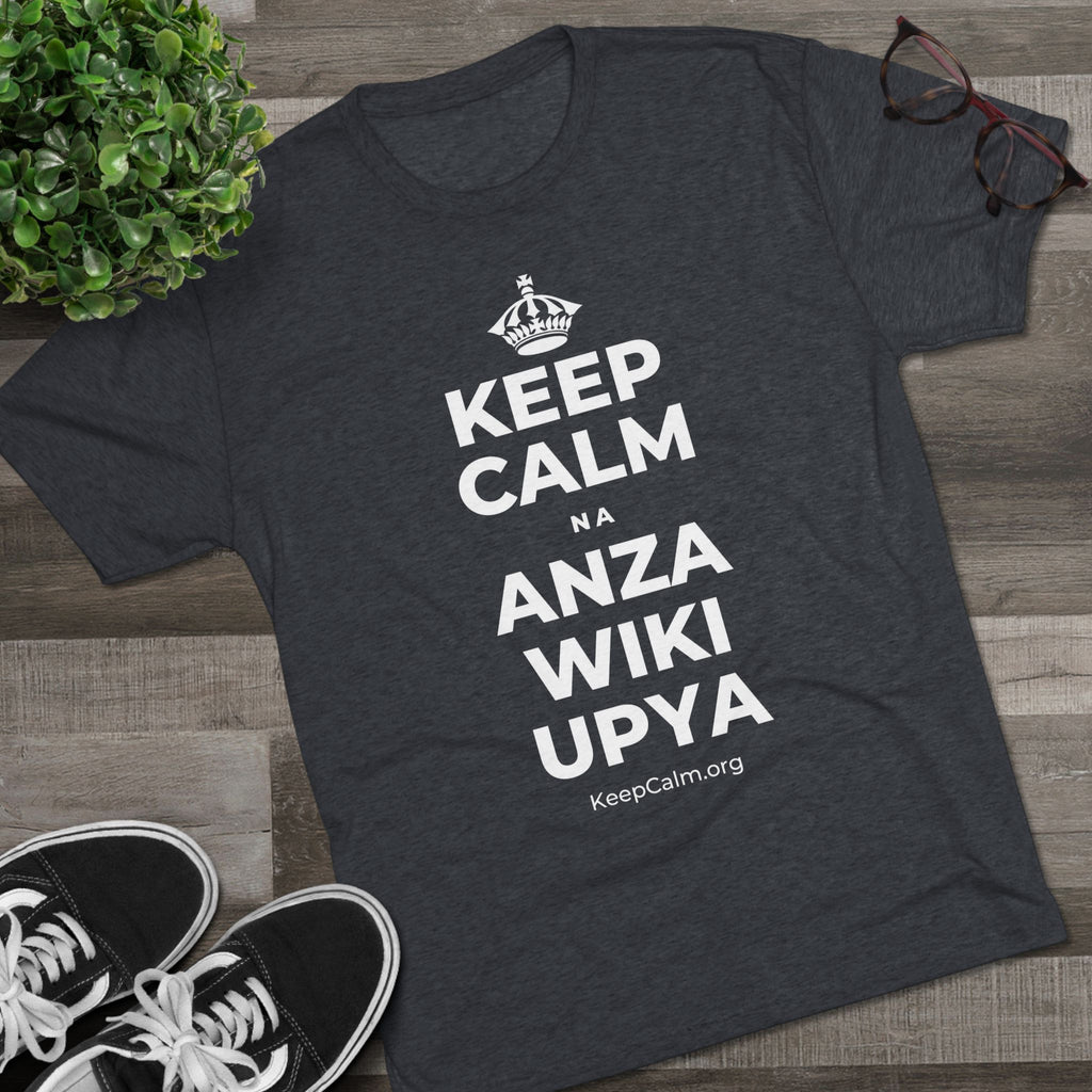 KEEP CALM NA ANZA WIKI UPYA Tri-Blend Tee
