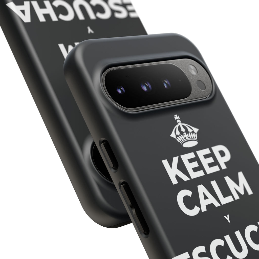 KEEP CALM Y ESCUCHA LA LLUVIA Phone Case (Dark)