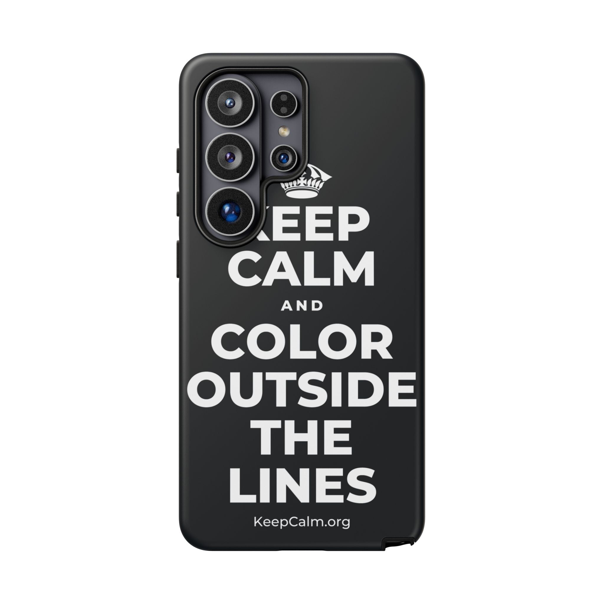 KEEP CALM AND COLOR OUTSIDE THE LINES Phone Case (Dark)