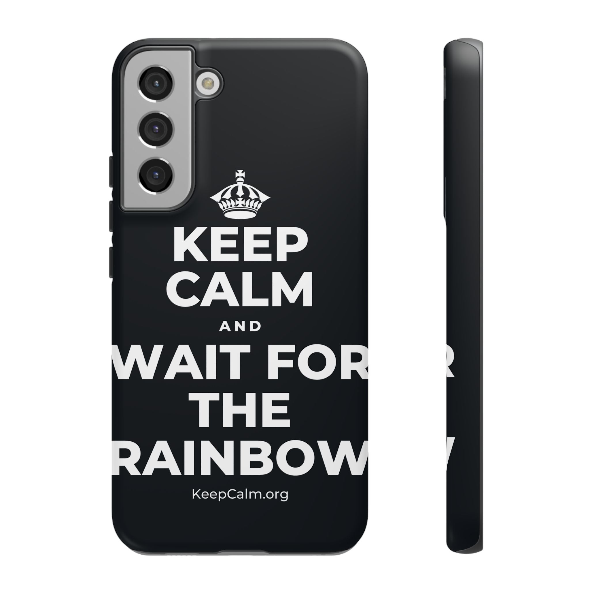 KEEP CALM AND WAIT FOR THE RAINBOW Phone Case (Dark)