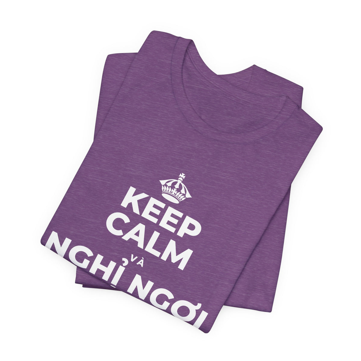 KEEP CALM VÀ NGHỈ NGƠI XỨNG ĐÁNG CỦA BẠN T-Shirt (Baby Blue–Silver)