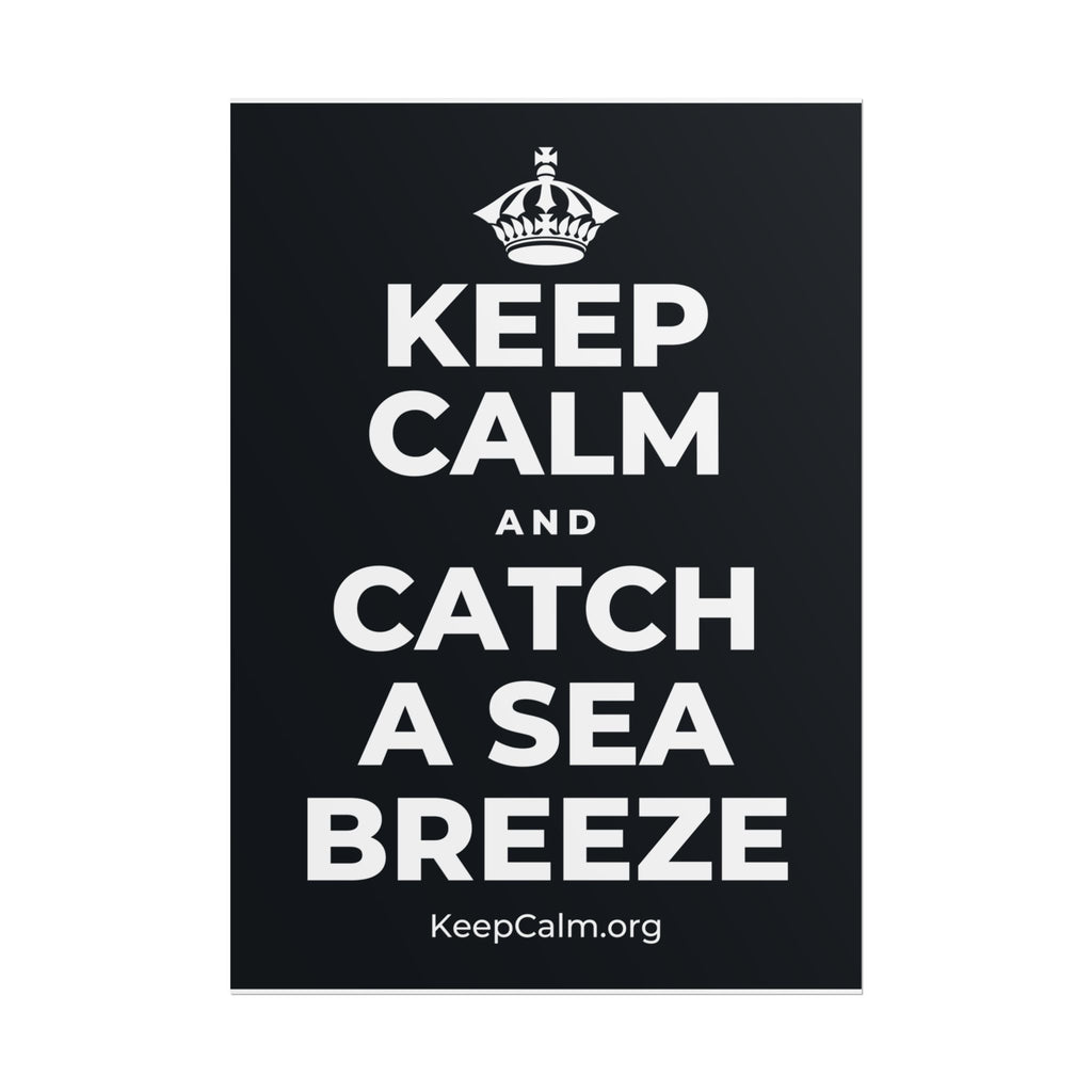 KEEP CALM AND CATCH A SEA BREEZE Poster (Dark)