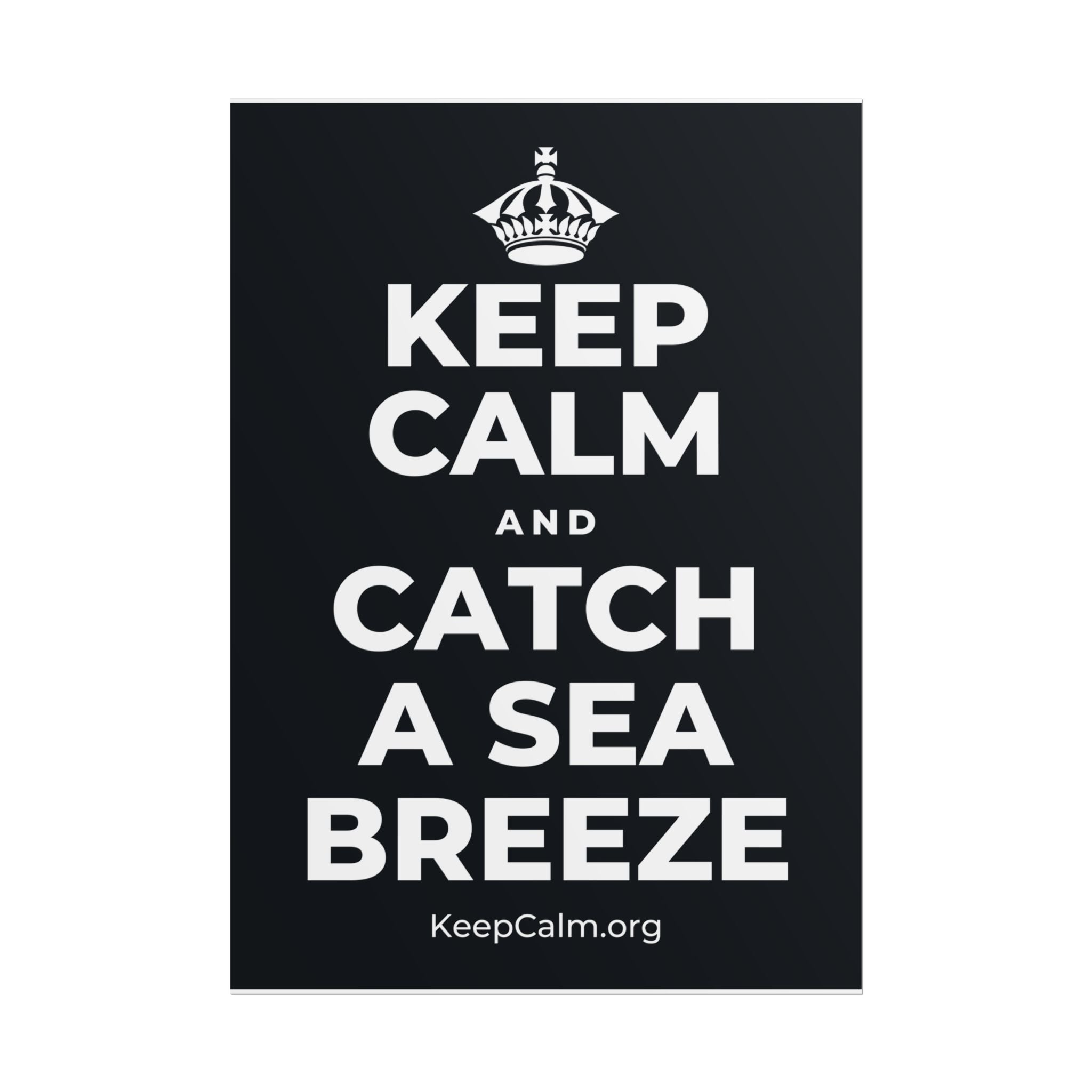 KEEP CALM AND CATCH A SEA BREEZE Poster (Dark)