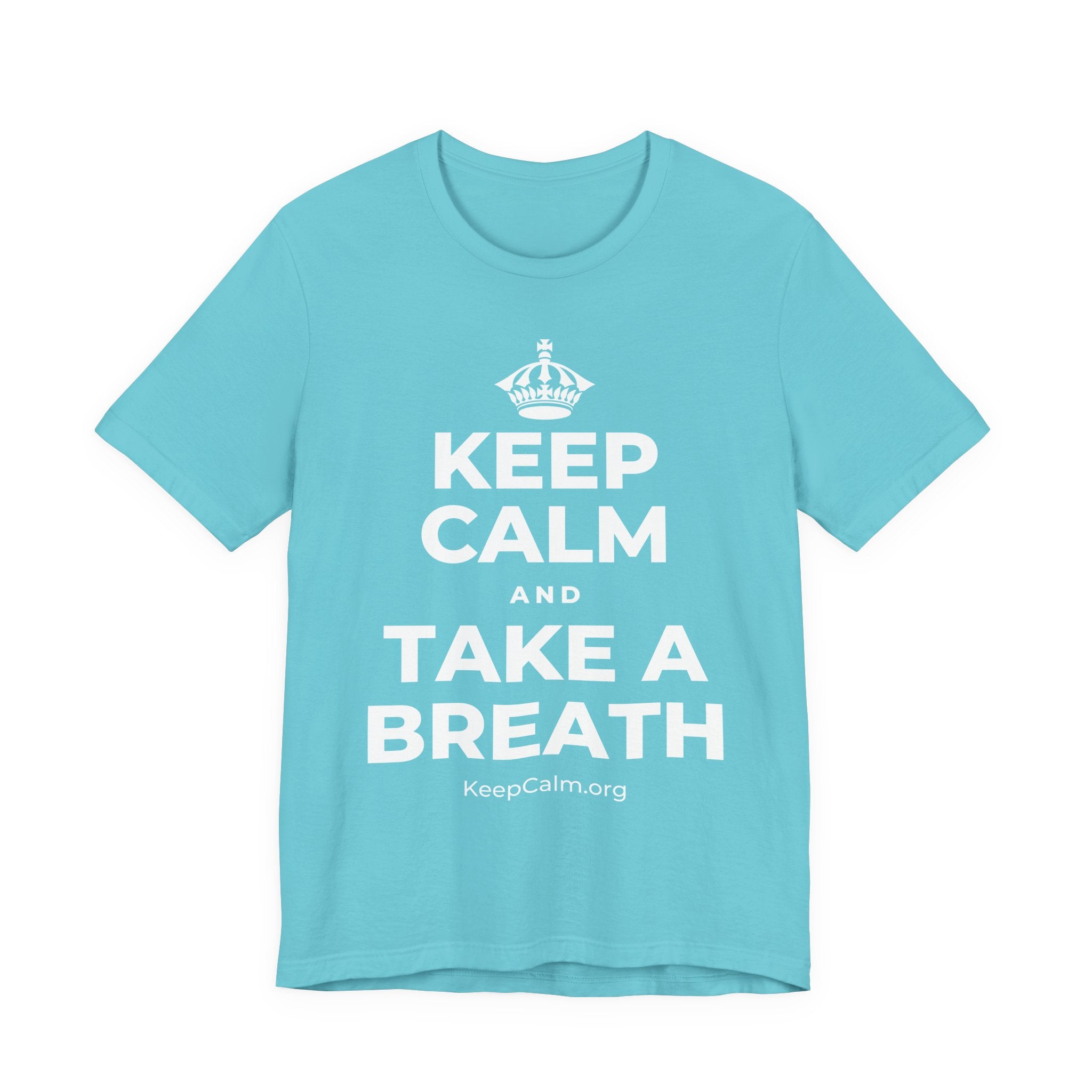 KEEP CALM AND TAKE A BREATH T-Shirt (Soft Cream–Heather Mauve)